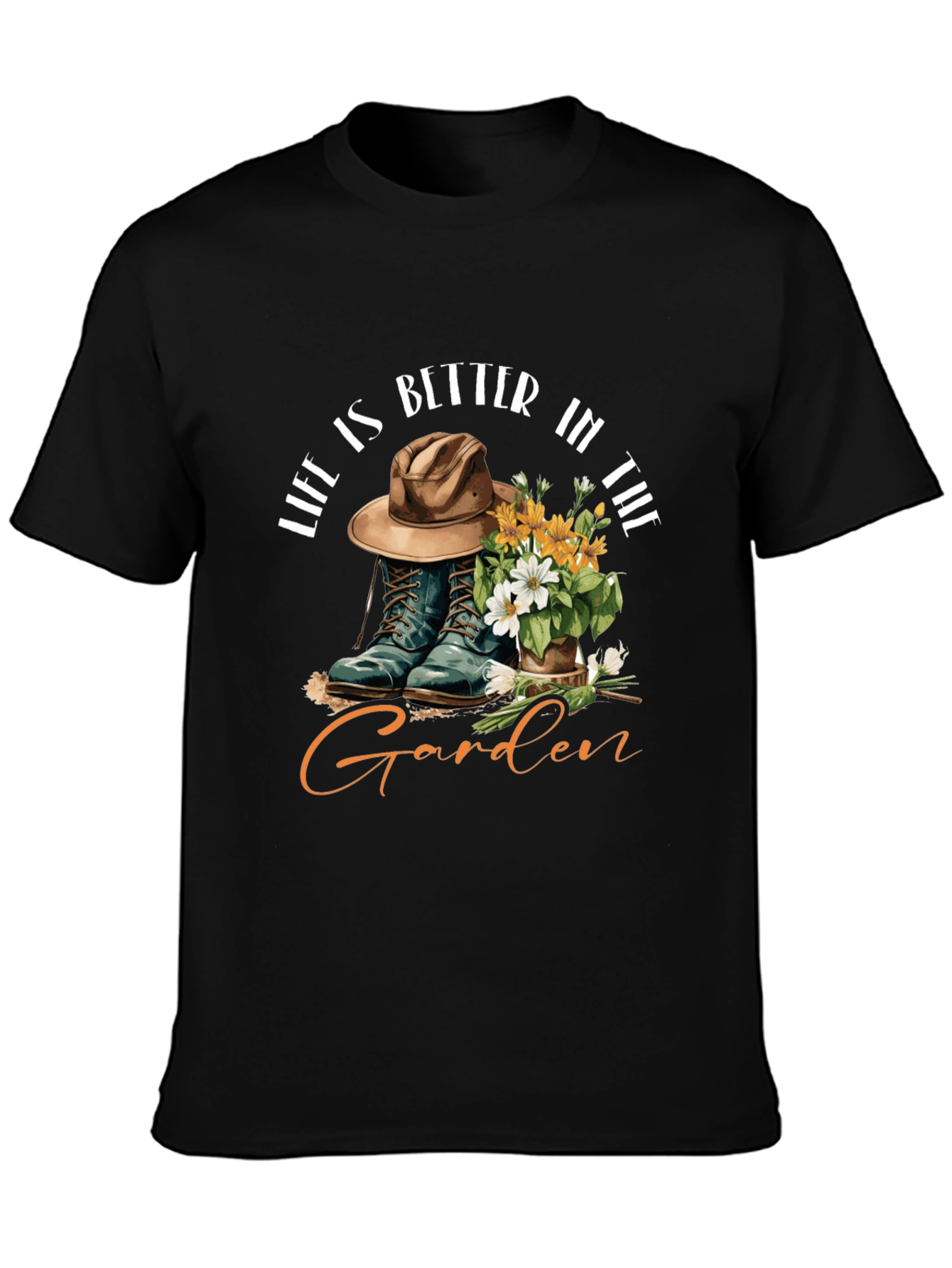 Black Life Is Better In The Garden T-Shirt view 3