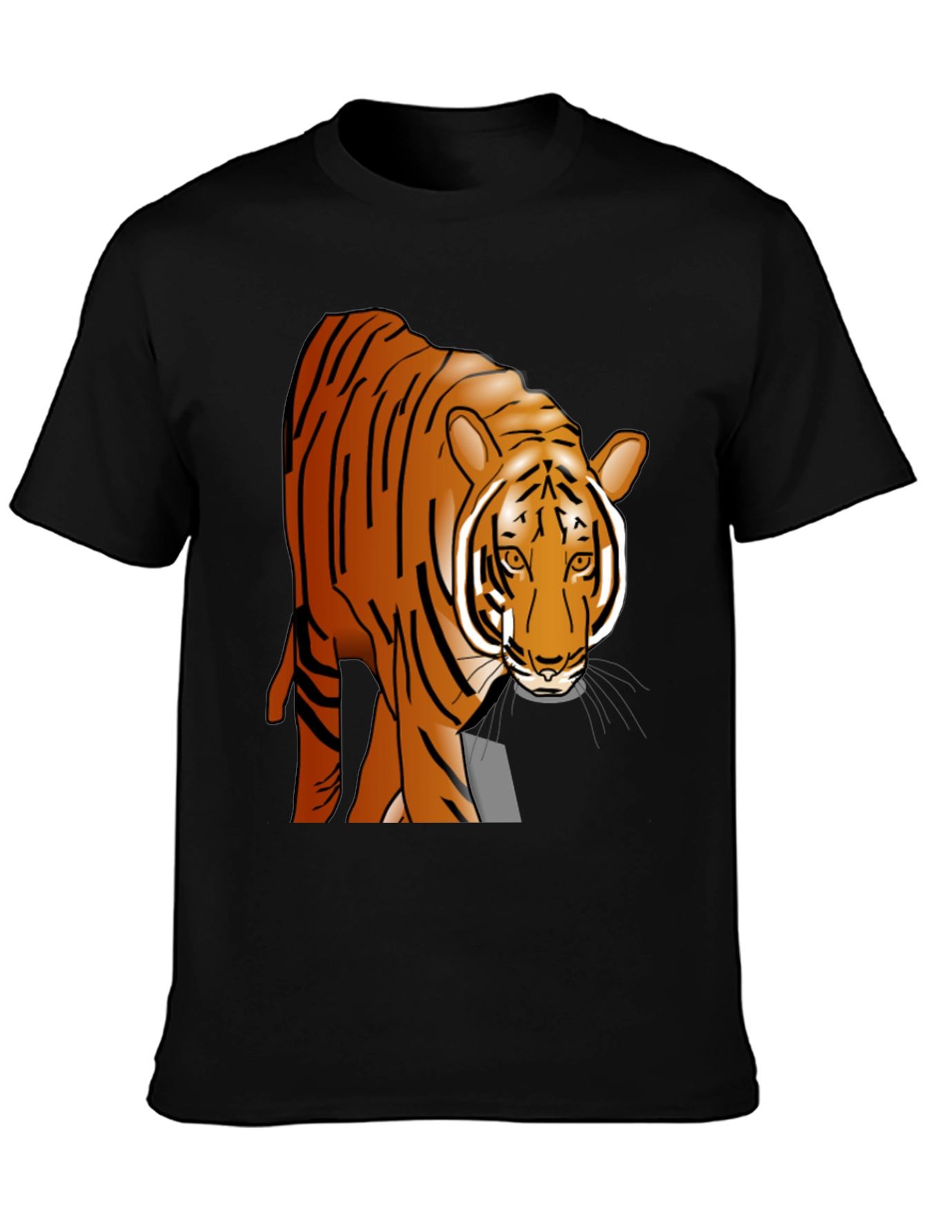 Black Tiger Graphic Black T-Shirt - Wildlife Tee view 3