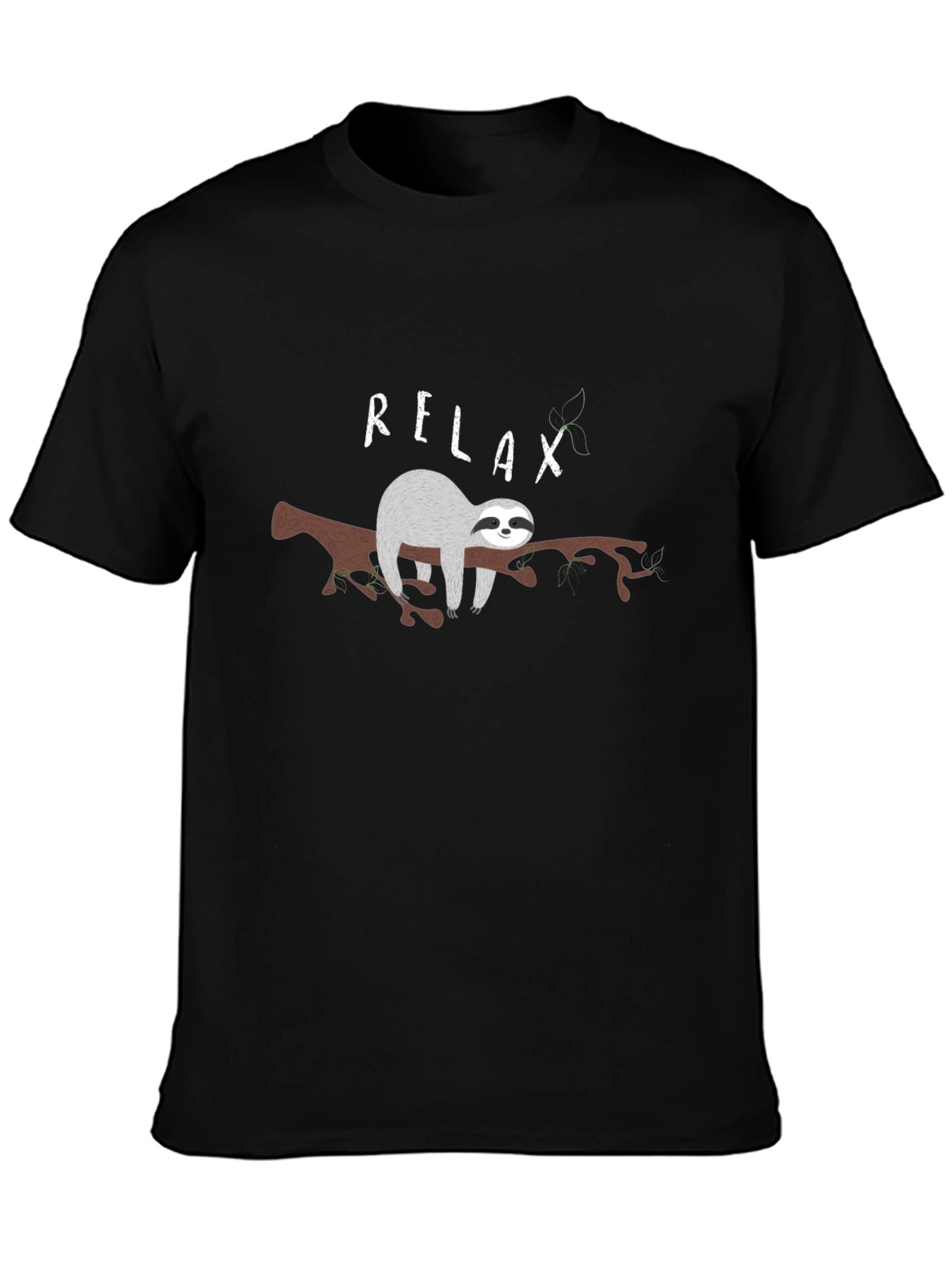 Black Relax Sloth T-Shirt view 3