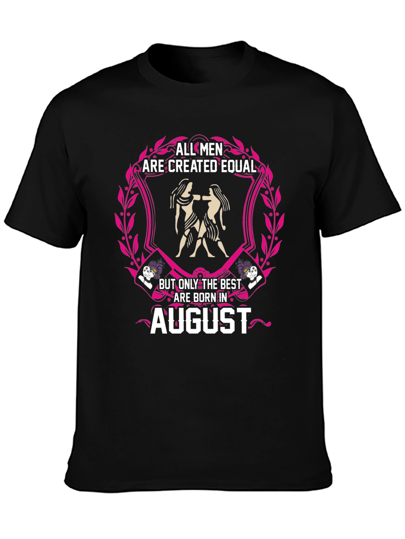Black August Birthday Gemini Men's Graphic Tee view 3