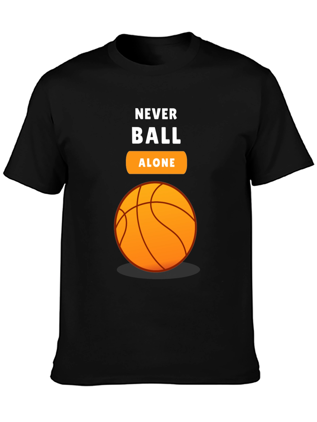 Black Never Ball Alone Graphic T-Shirt view 3