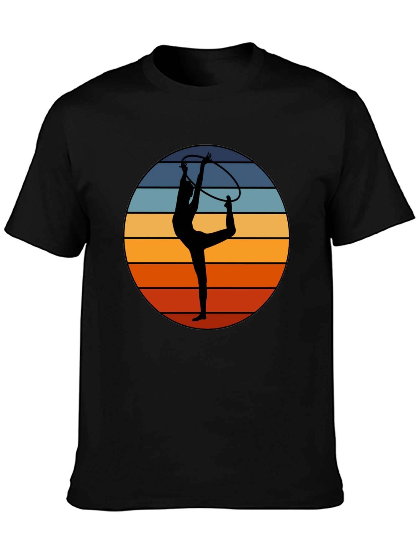 Black Retro Gymnast T-Shirt view 3