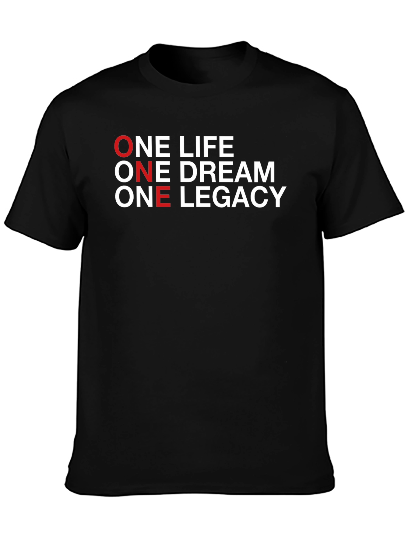 Black One Life, One Dream, One Legacy Graphic Tee view 3