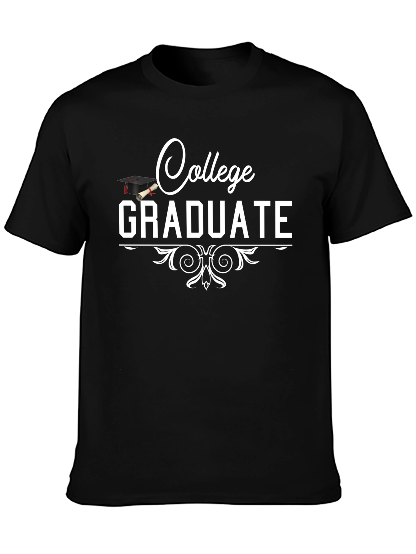 College Graduate Black T-Shirt - 3