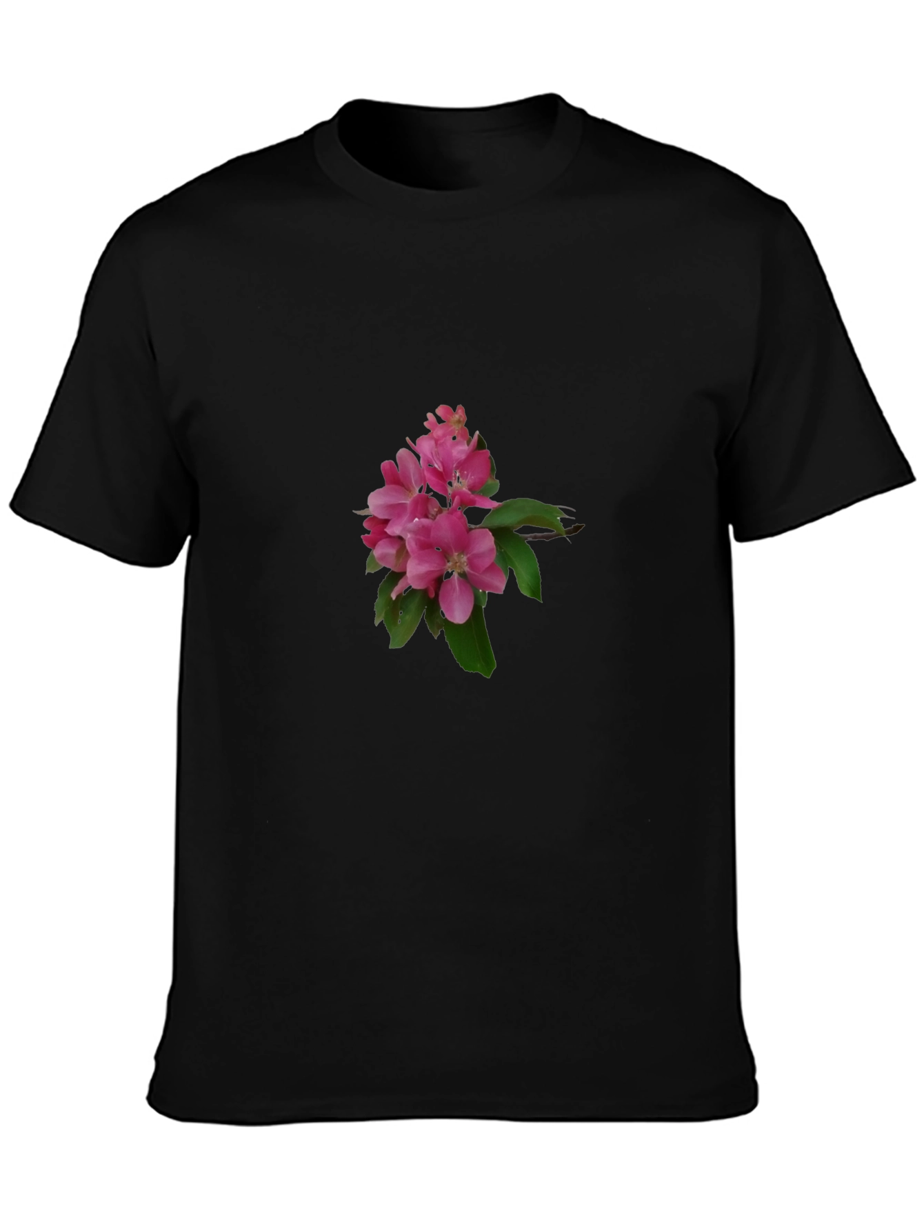 Black Floral Graphic Black T-Shirt view 3