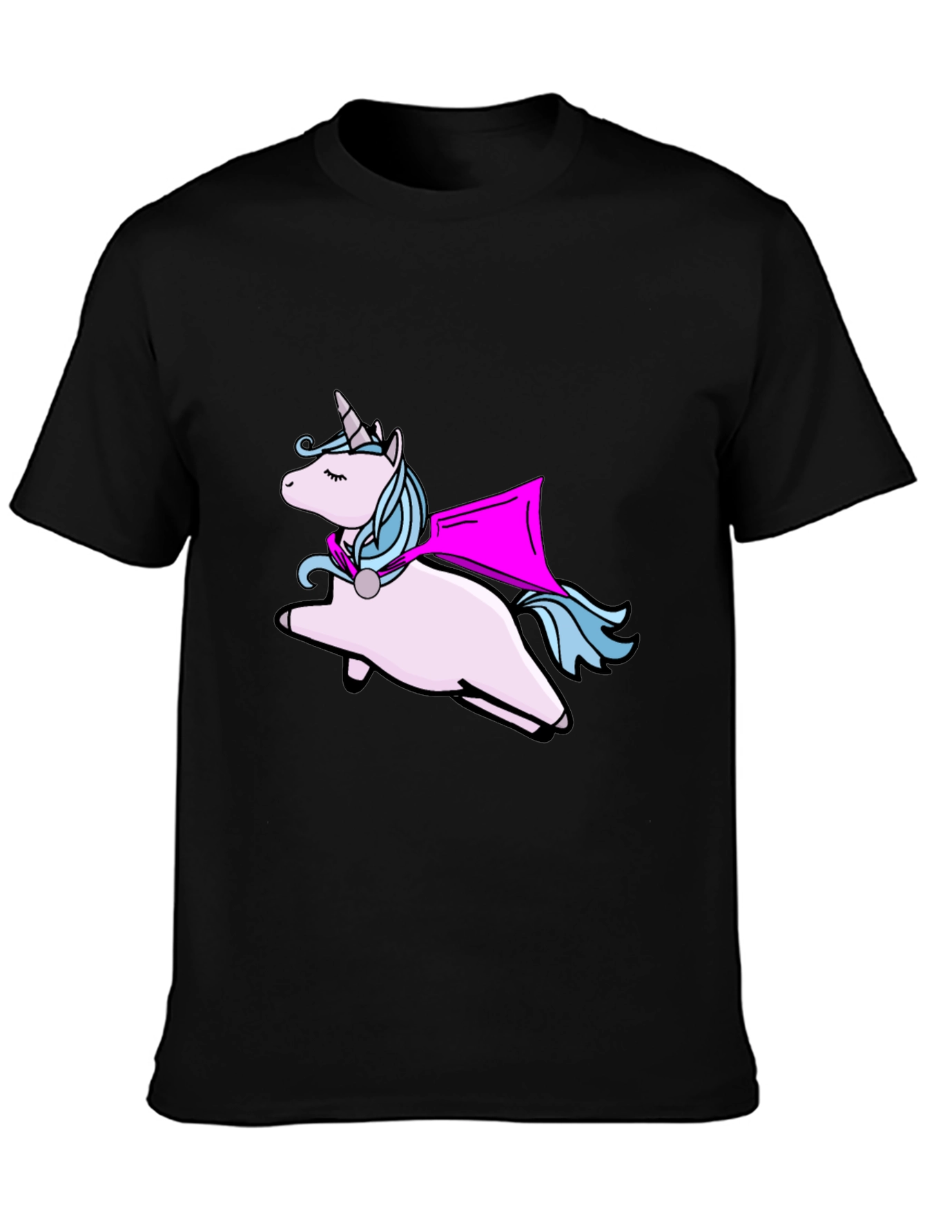 Unicorn Superhero Black T-Shirt - 3