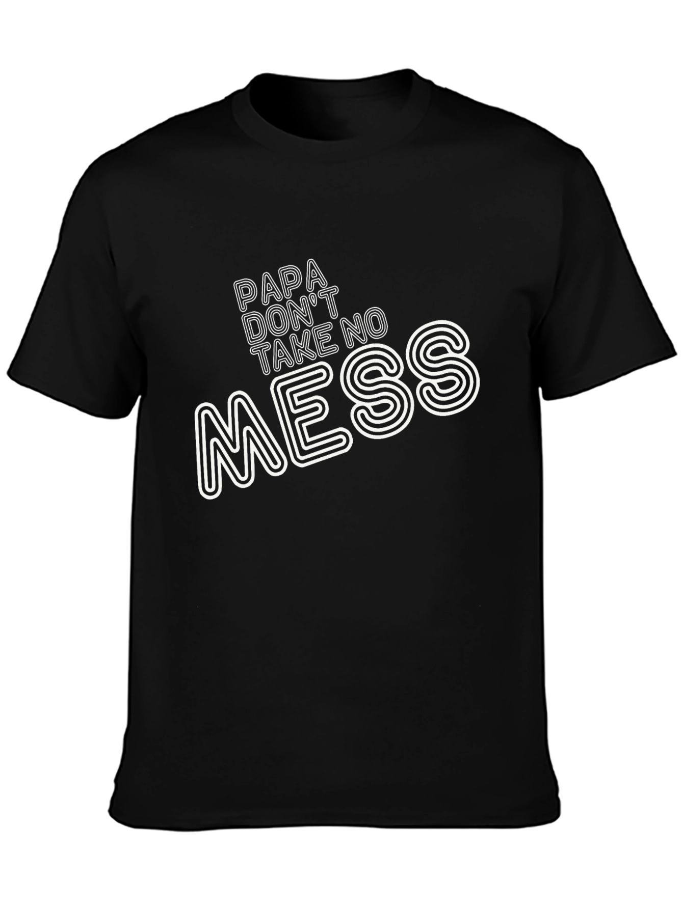 Black Papa Don't Take No Mess Graphic Tee view 3