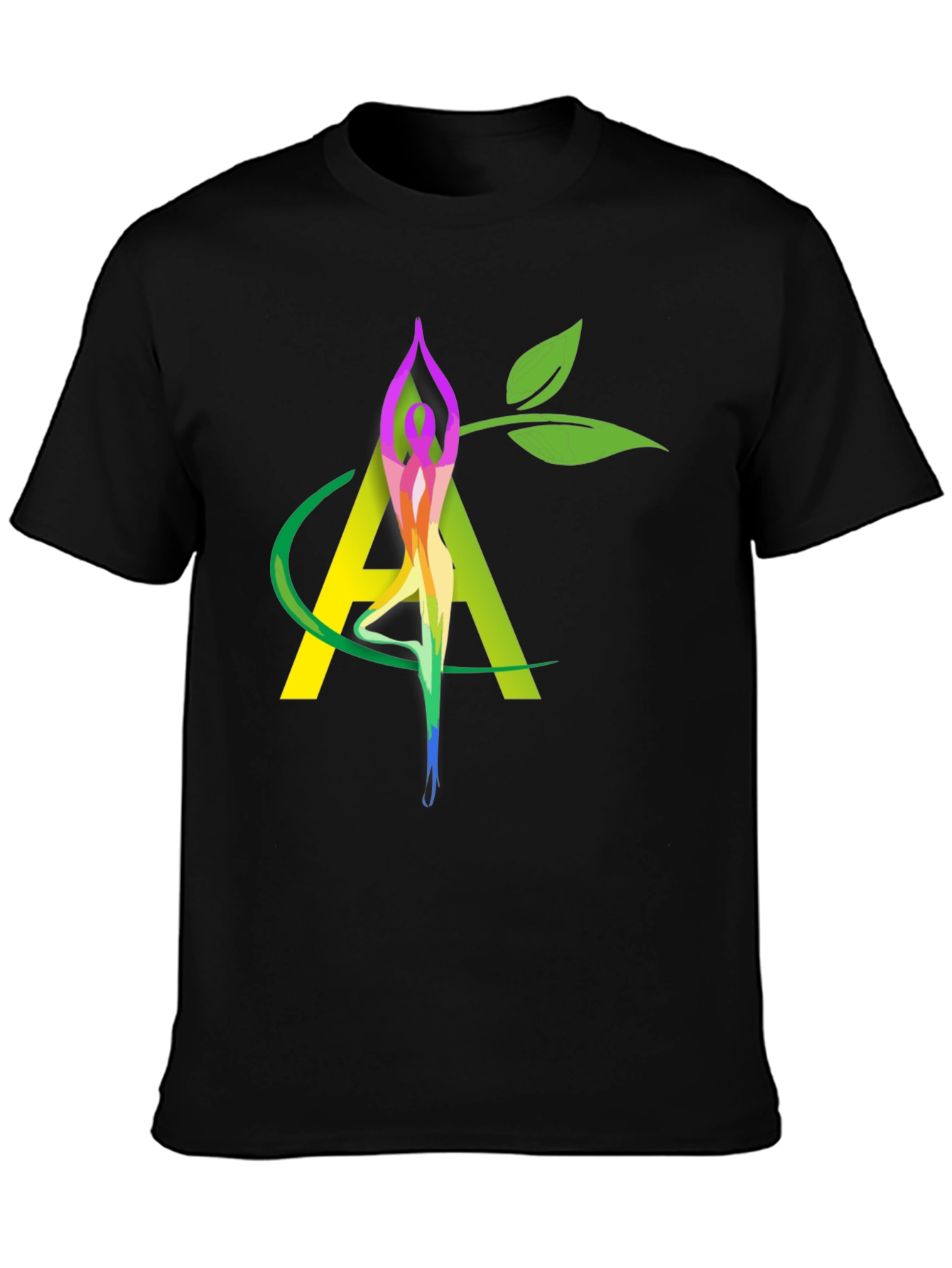 Black Yoga Nature Black Graphic Tee view 3