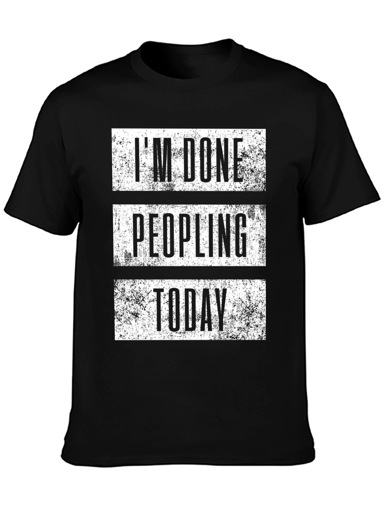 Black I'm Done Peopling Today Graphic Tee - Black view 3