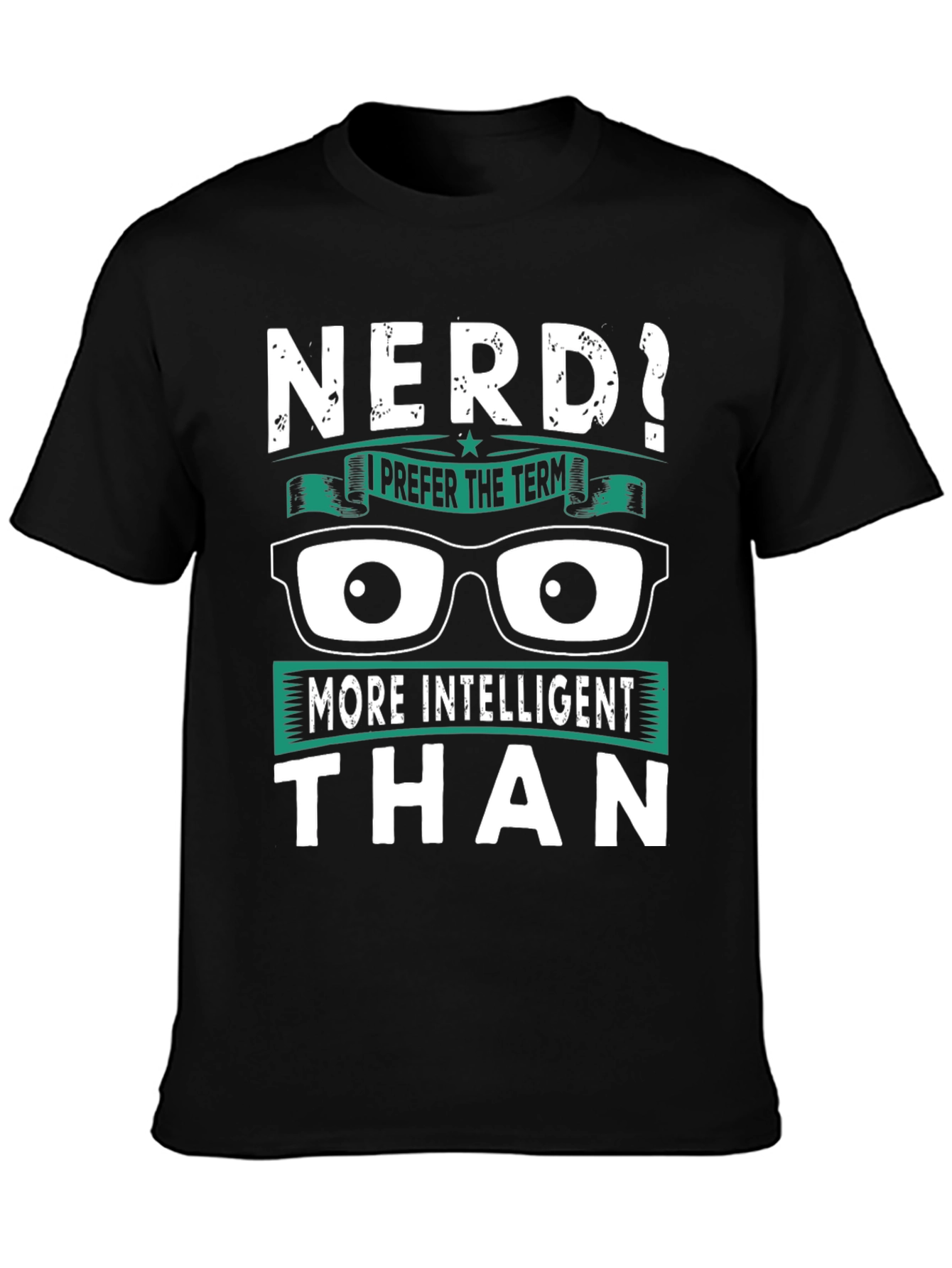 Black Nerd? Intelligent Humor T-Shirt view 3