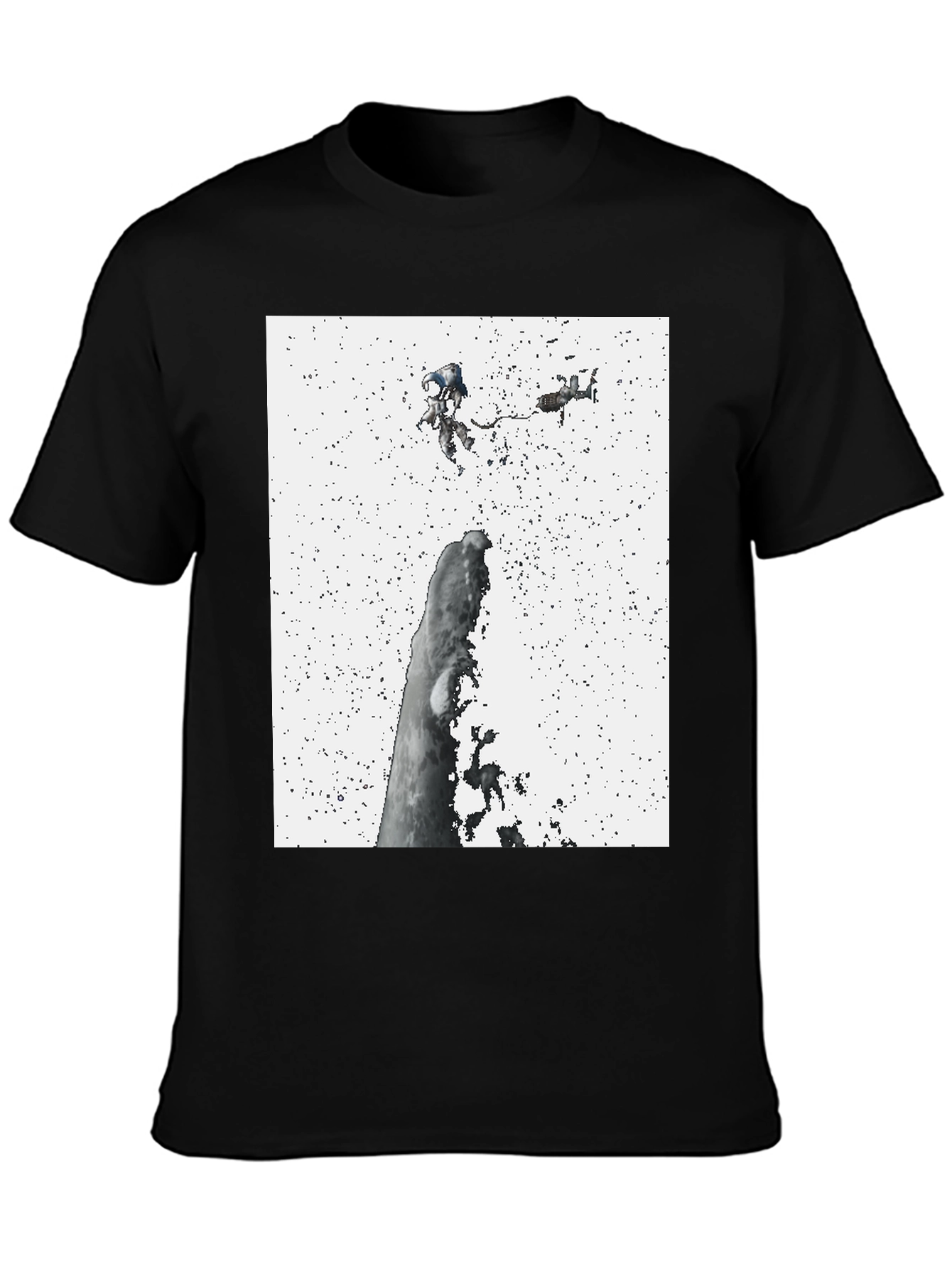 Black Astronauts in Space Black Tee view 3
