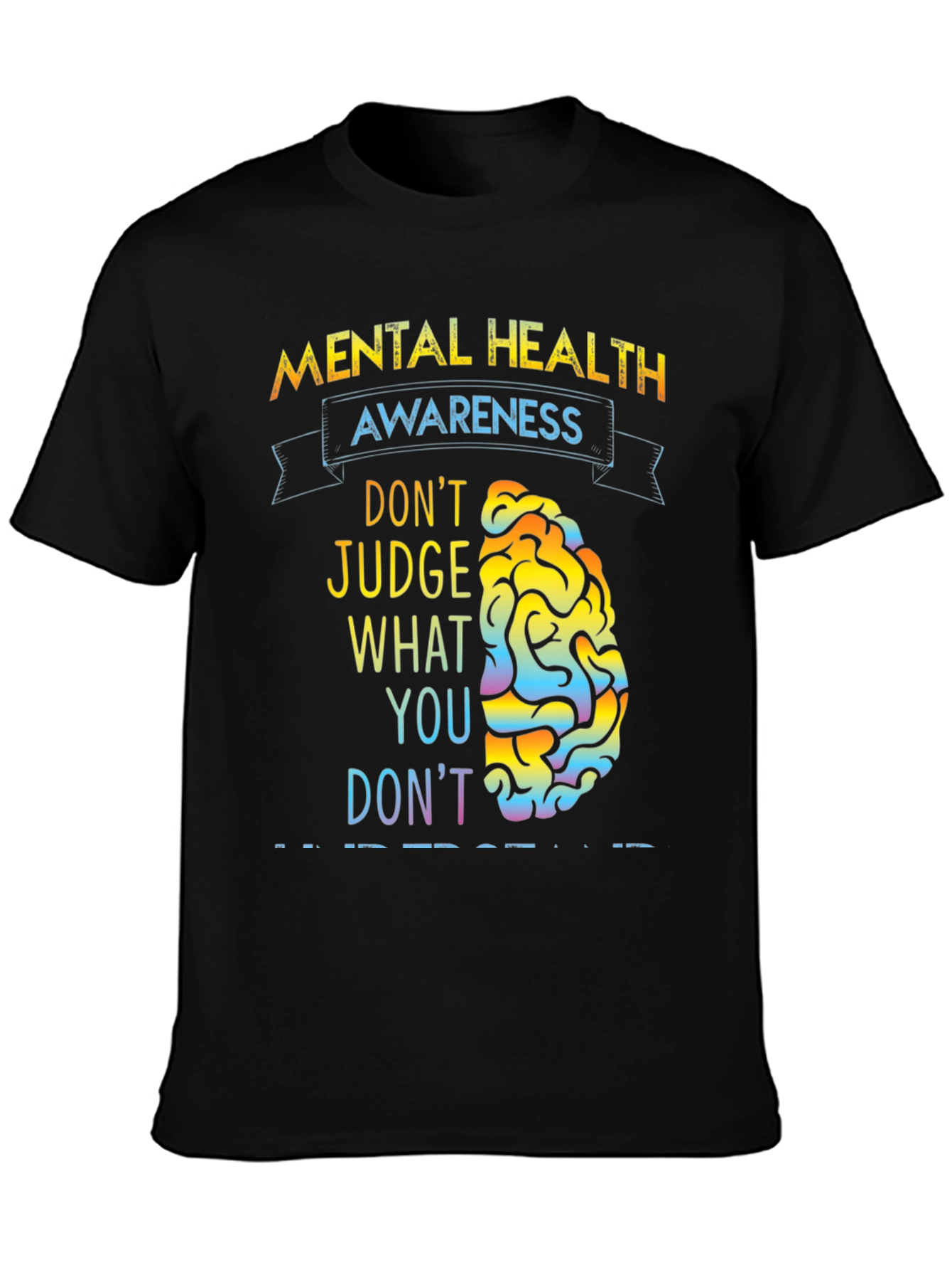 Black Mental Health Awareness T-Shirt view 3