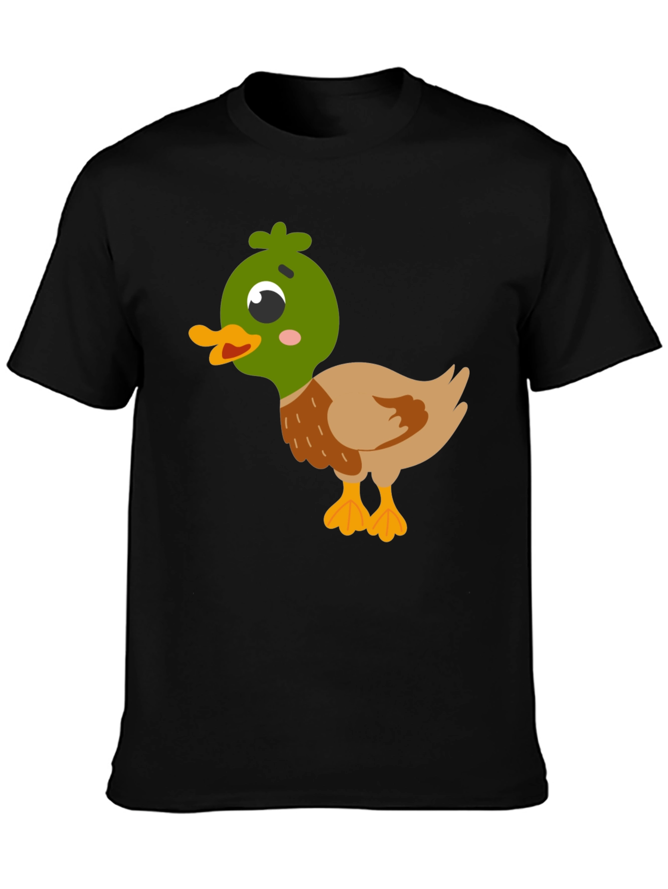 Black Duck Graphic T-Shirt - Cute Cartoon Tee view 3