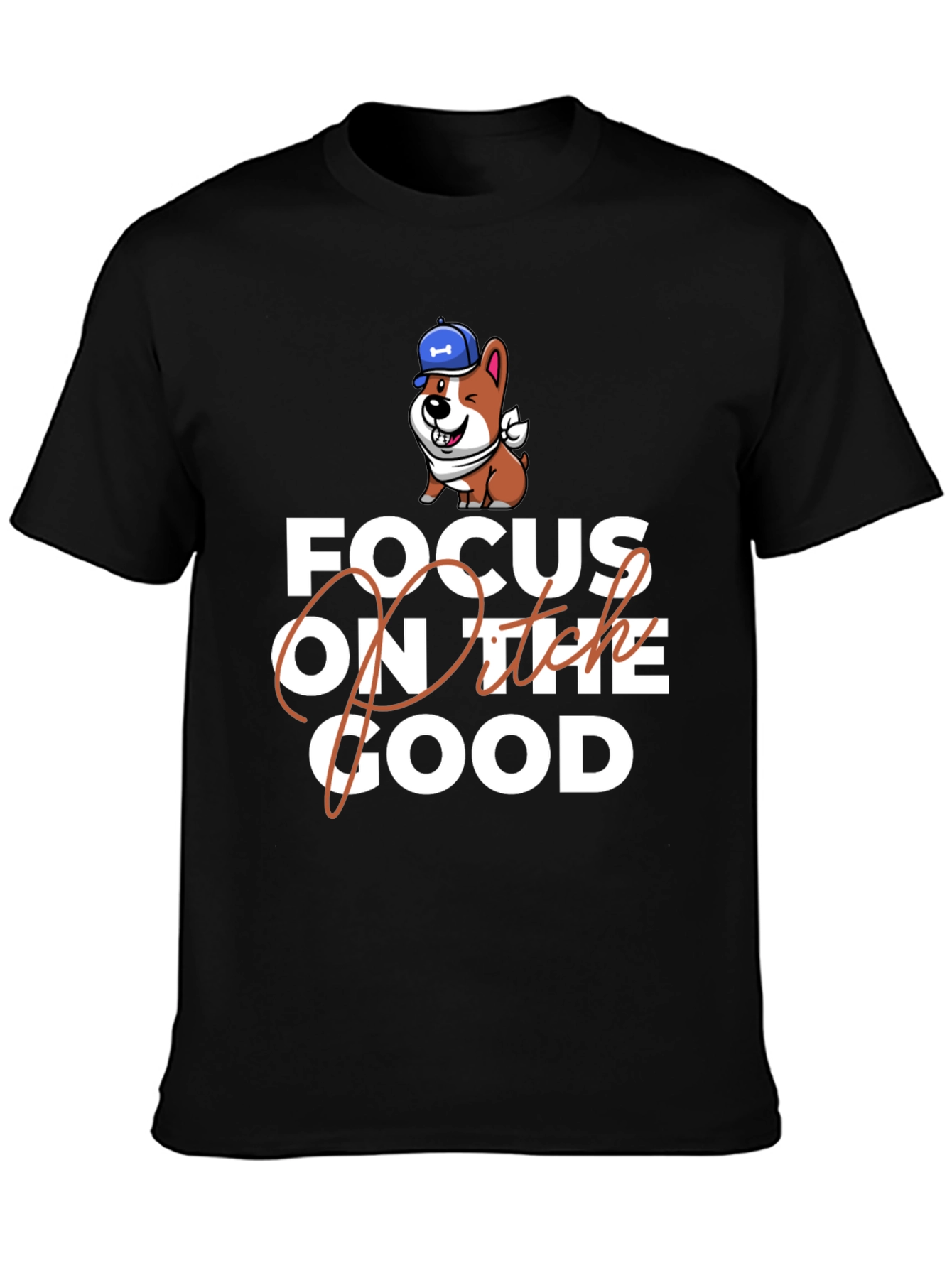 Black Focus on the Good Graphic Tee view 3