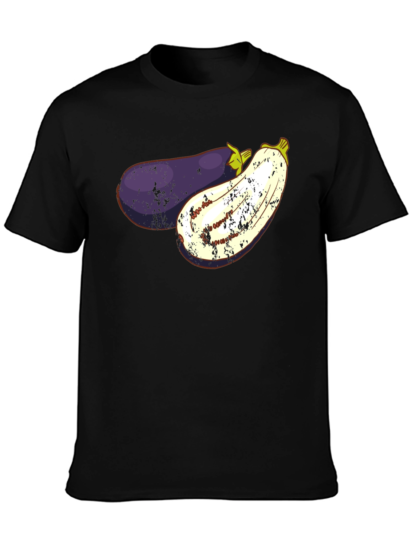 Black Eggplant Graphic T-Shirt - Unisex Casual Tee view 3