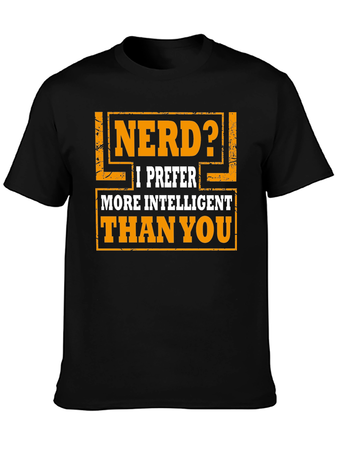 Black Nerd? Intelligent T-Shirt - Funny Graphic Tee view 3