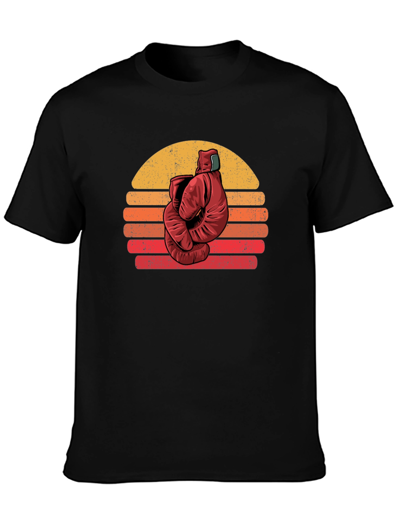 Black Retro Boxing Glove Graphic Tee view 3