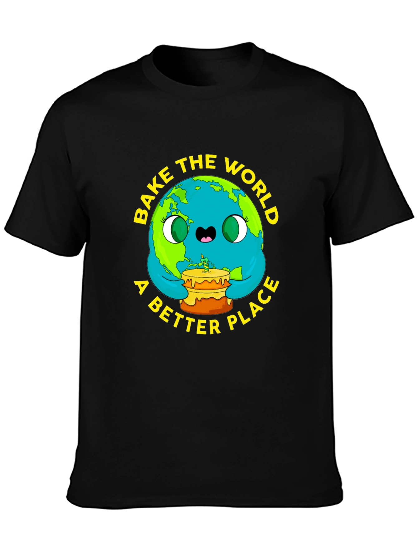 Black Bake the World a Better Place Graphic Tee view 3