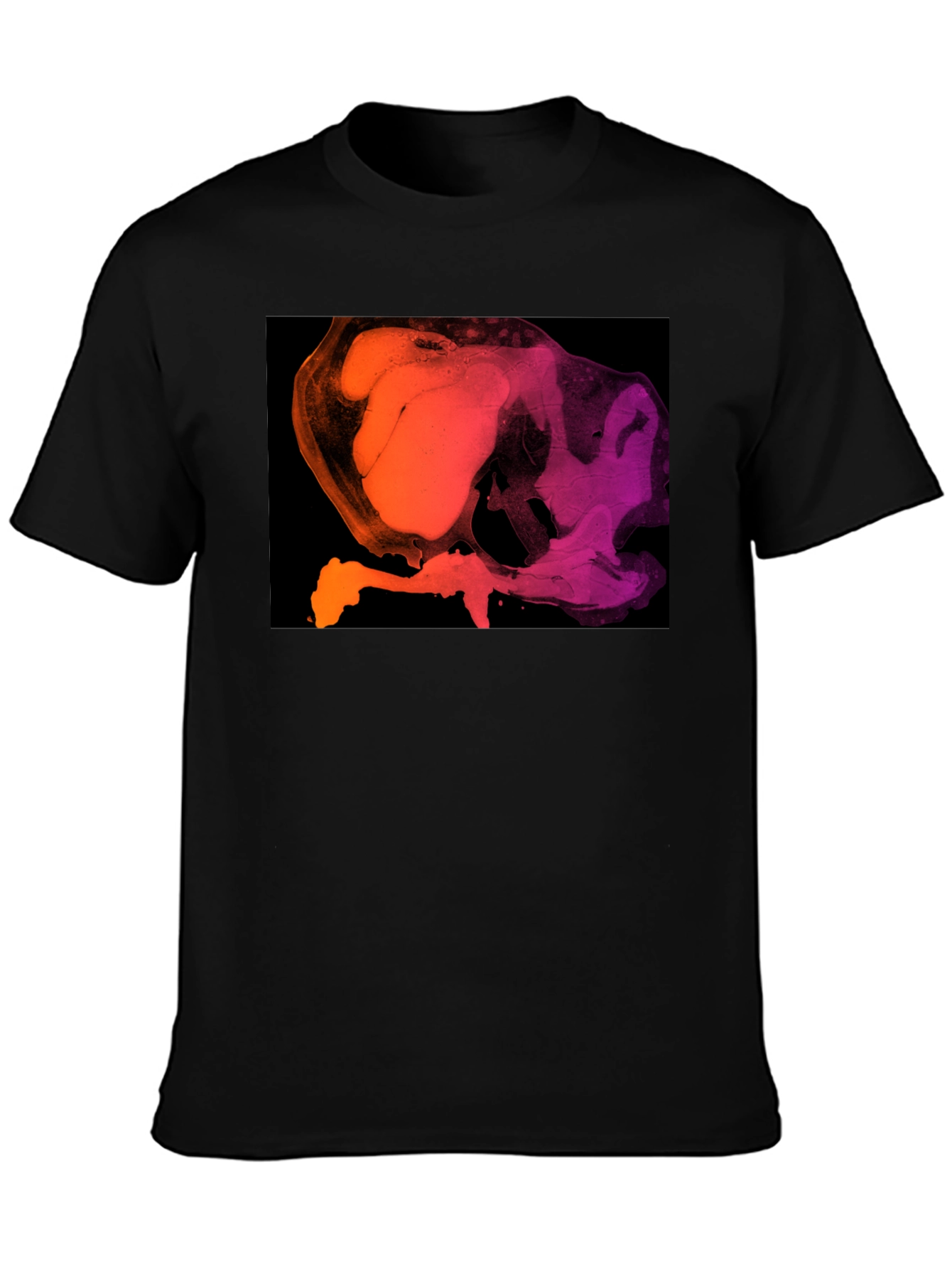 Black Abstract Gradient T-Shirt - Modern Art Tee view 3