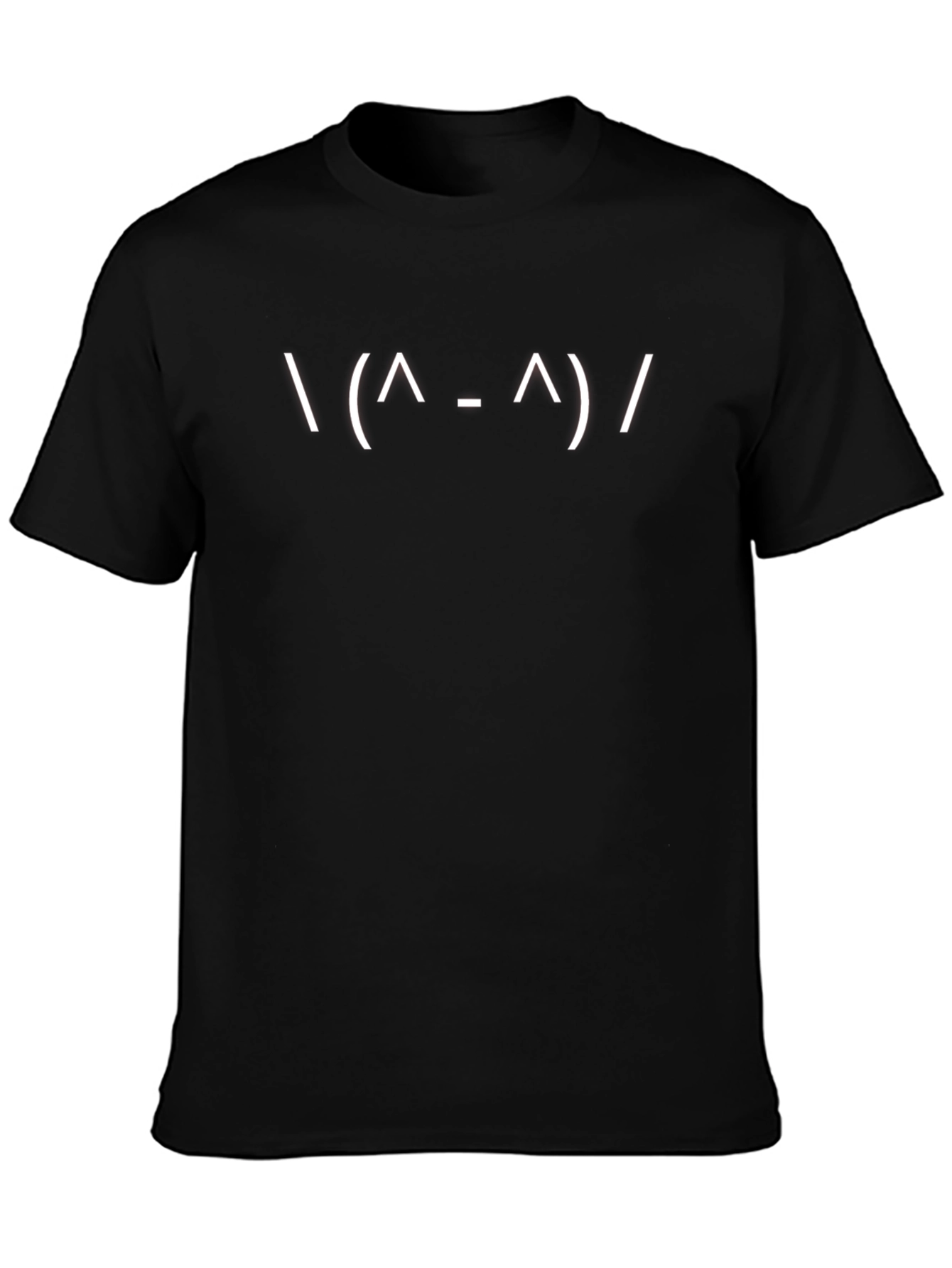 Black Emoticon Tee: Casual Black Graphic T-Shirt for Men view 3