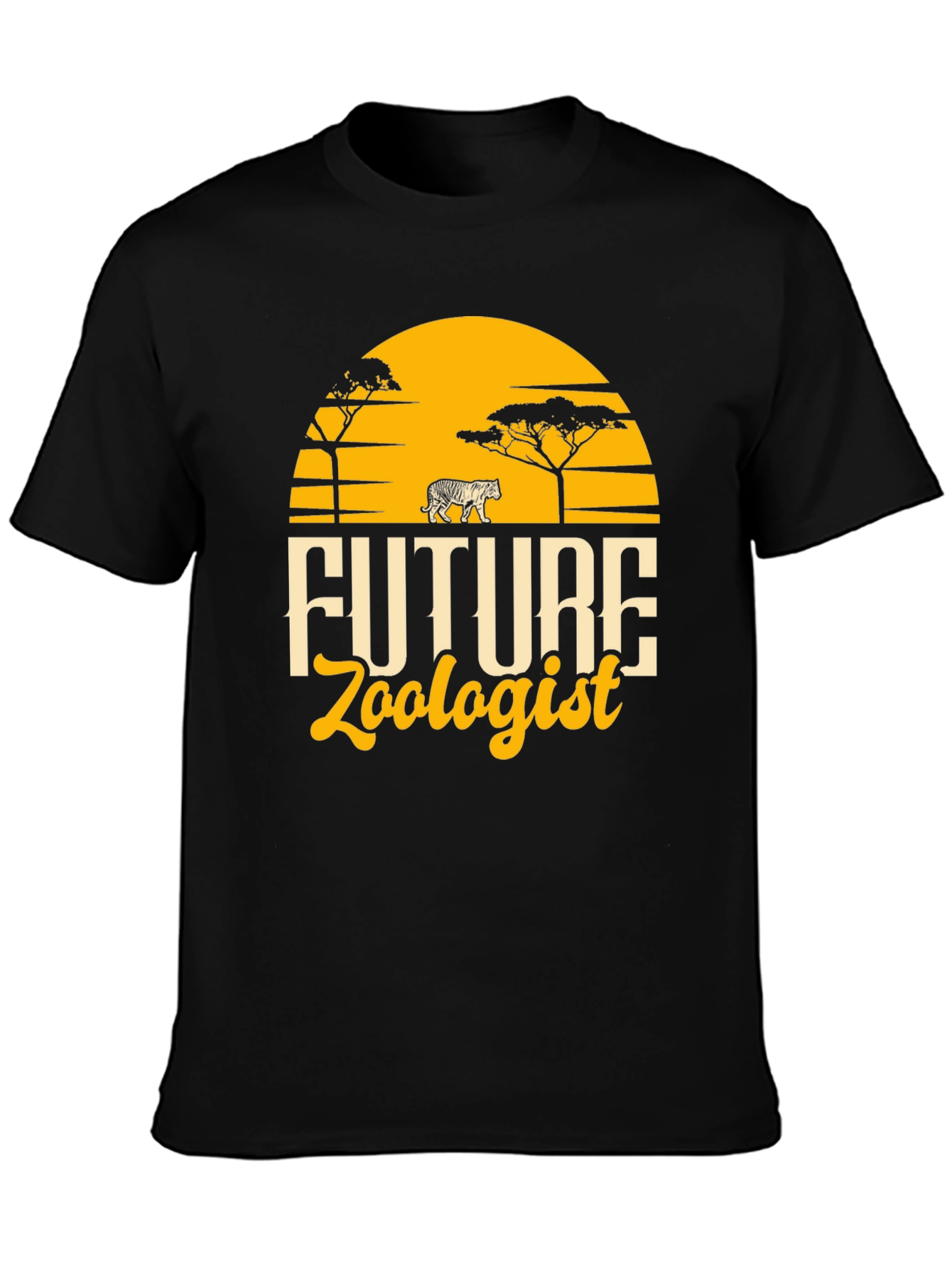 Black Future Zoologist Black Graphic T-Shirt view 3