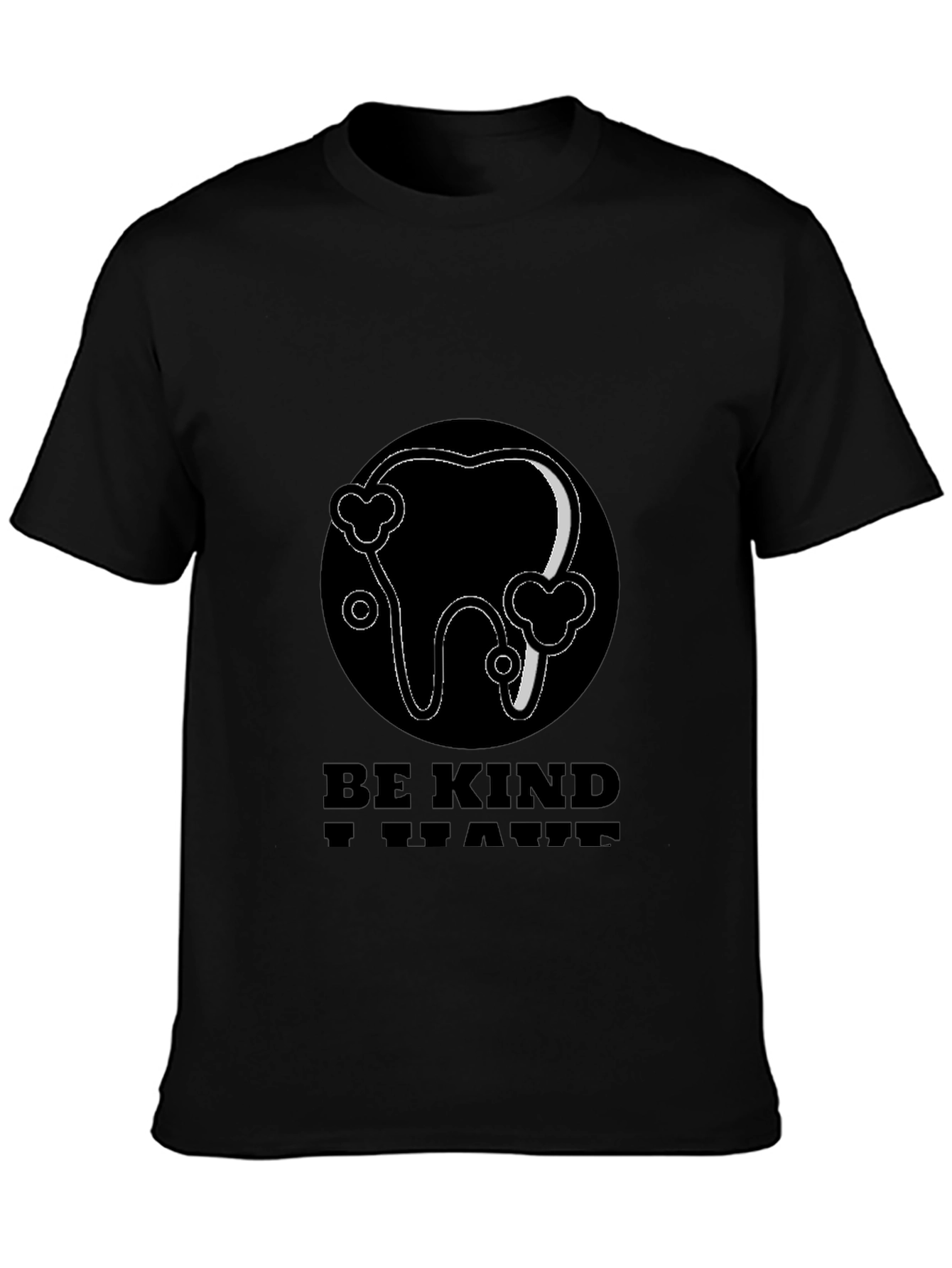 Black Be Kind T-Shirt - Dental Hygiene Graphic Tee view 3