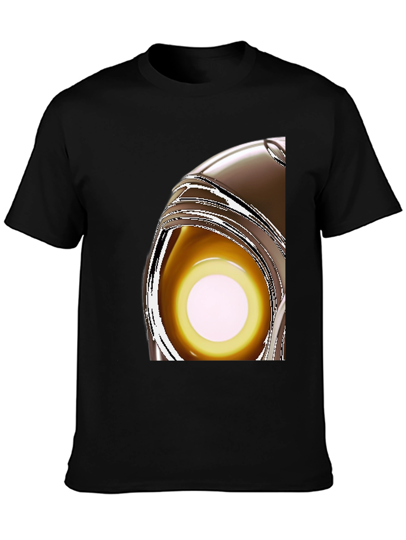 Black Abstract Eye T-Shirt - Modern Graphic Tee view 3