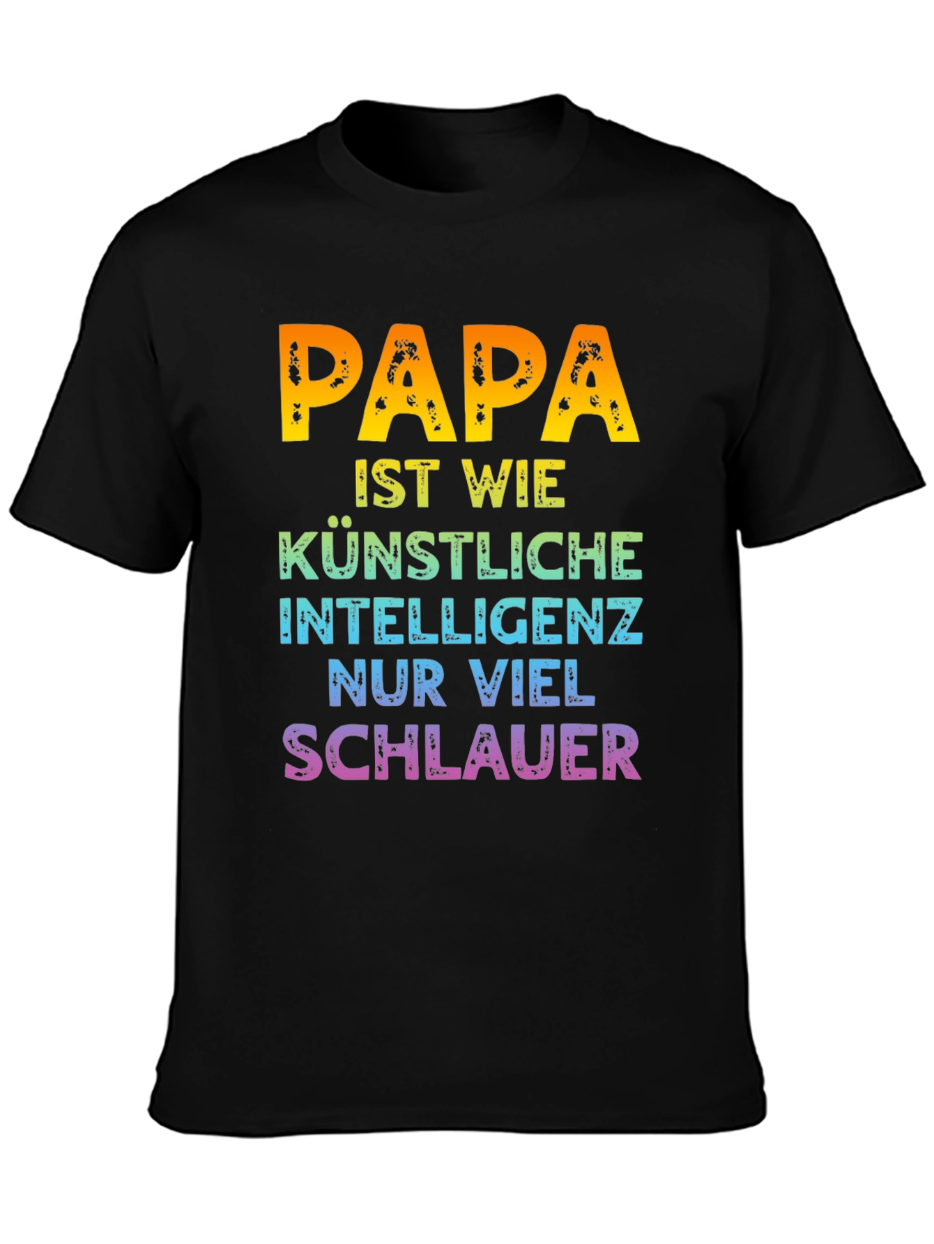 Black Papa is Smart T-Shirt view 3