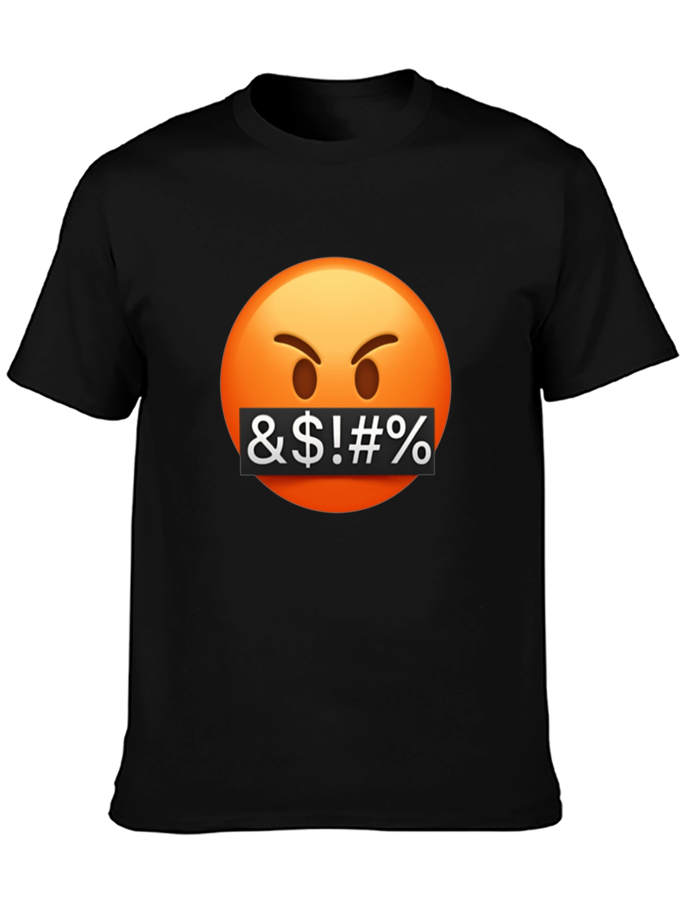 Black Censored Emoji Graphic T-Shirt - Black Cotton Blend view 3