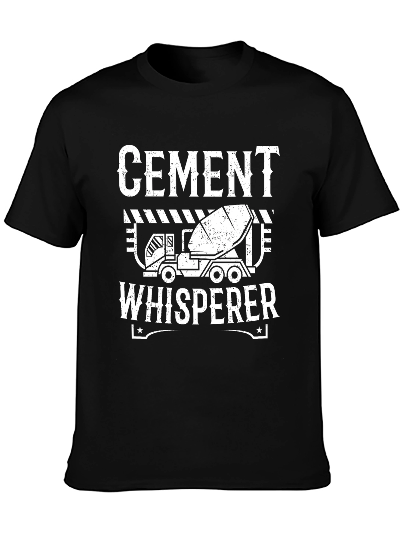 Black Cement Whisperer T-Shirt - Construction Humor Tee view 3