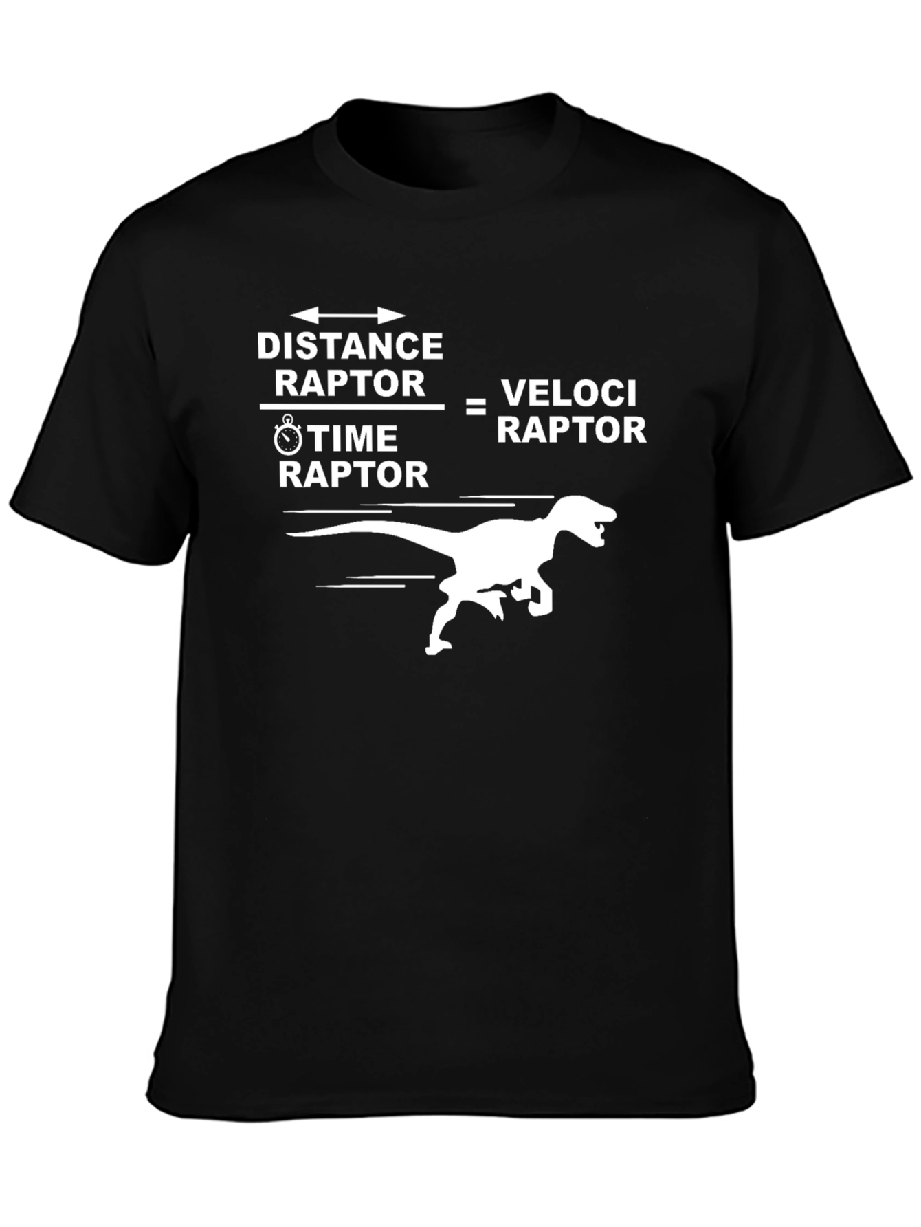 Black Distance Raptor Velociraptor T-Shirt view 3