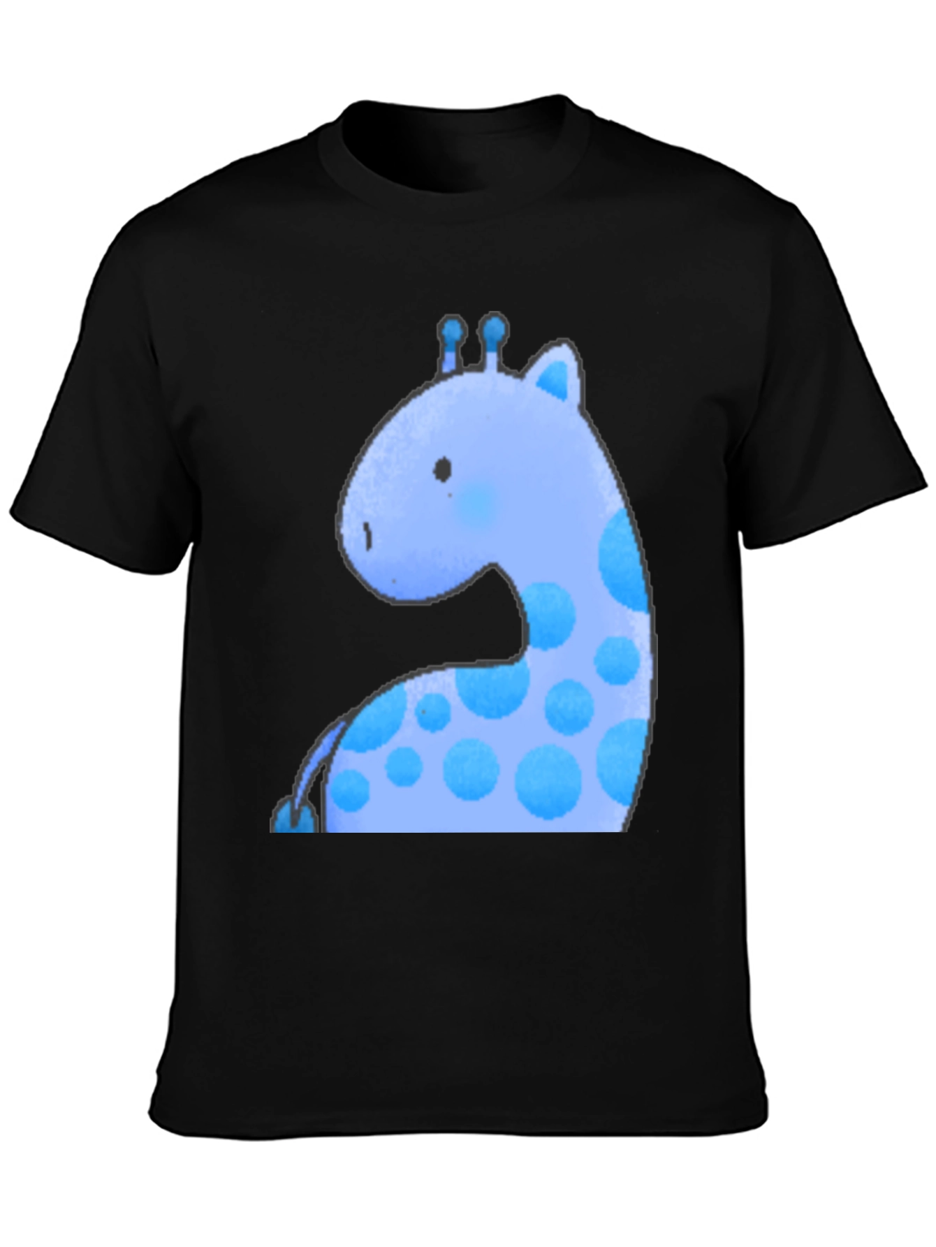 Black Blue Giraffe Graphic Tee - Soft & Stylish view 3
