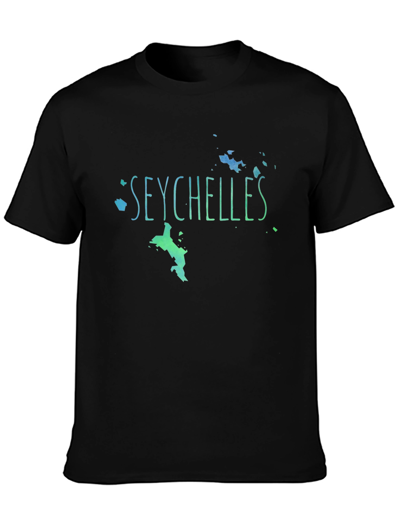 Black Seychelles Graphic Print Men's T-Shirt view 3