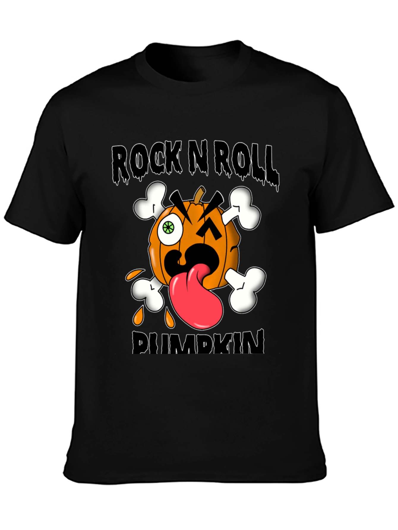 Black Rock N Roll Pumpkin Graphic Tee view 3