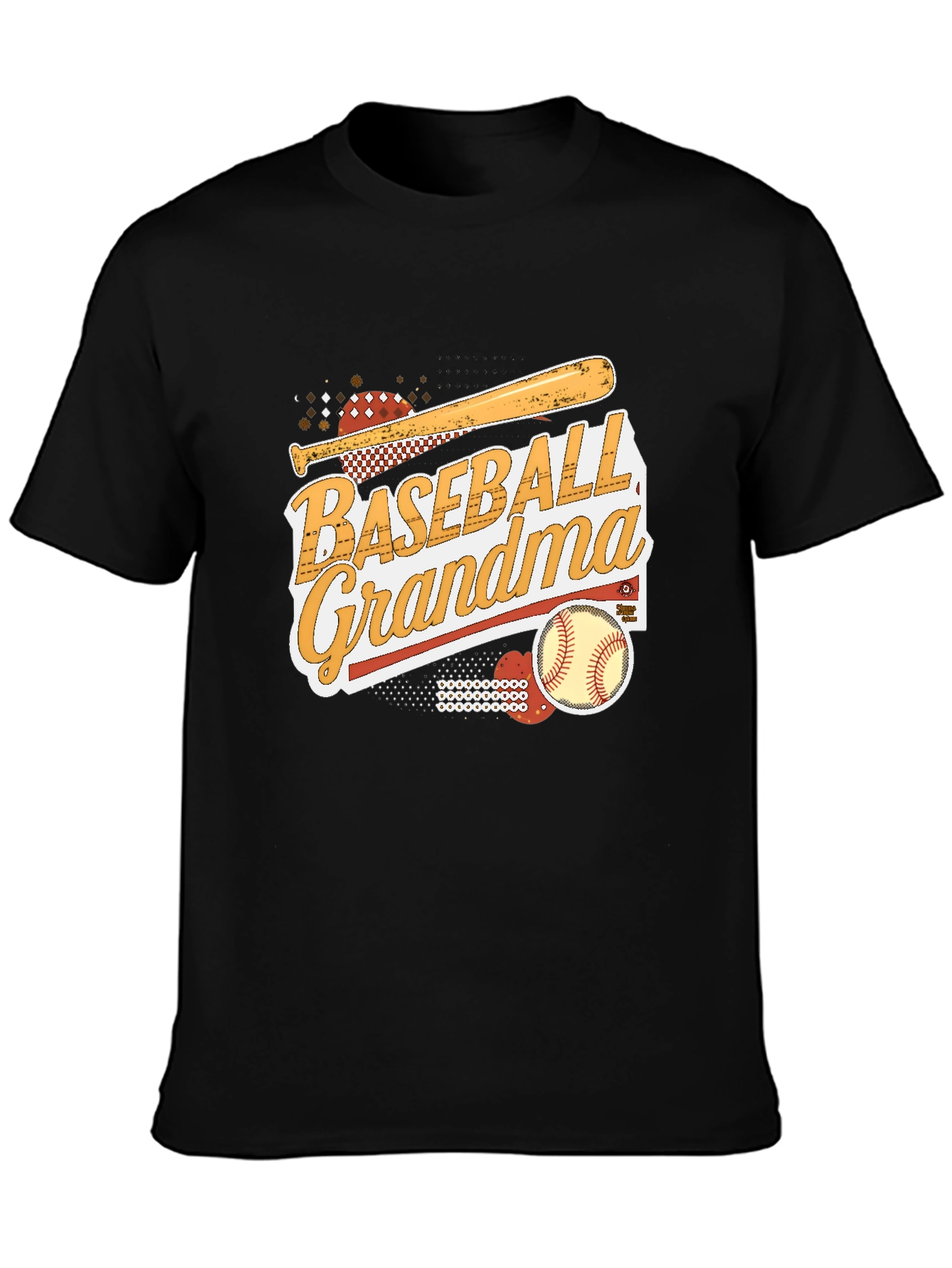 Black Baseball Grandma T-Shirt, Baseball Lover Tee view 3