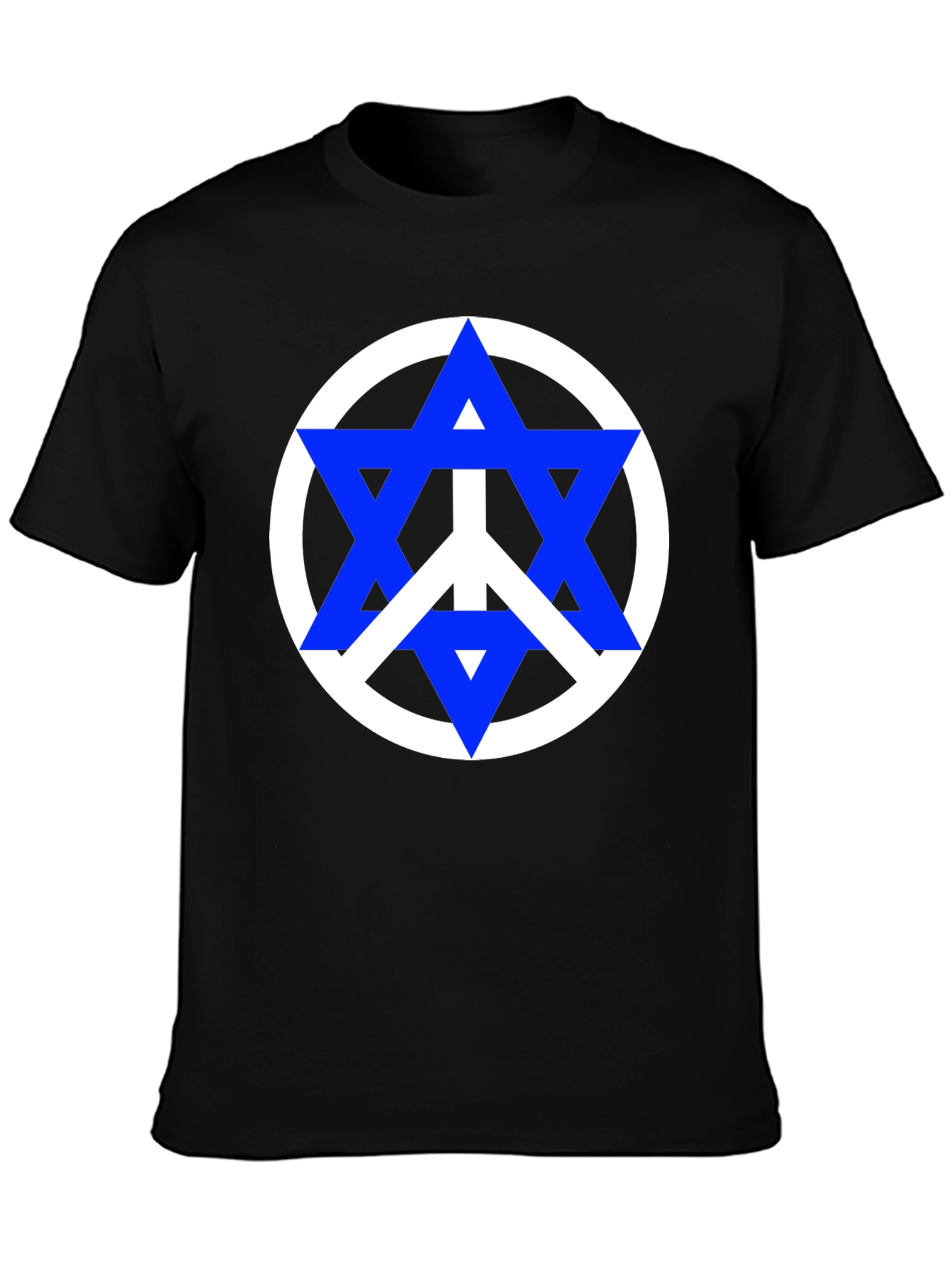 Black Peace Star T-Shirt - Black view 3
