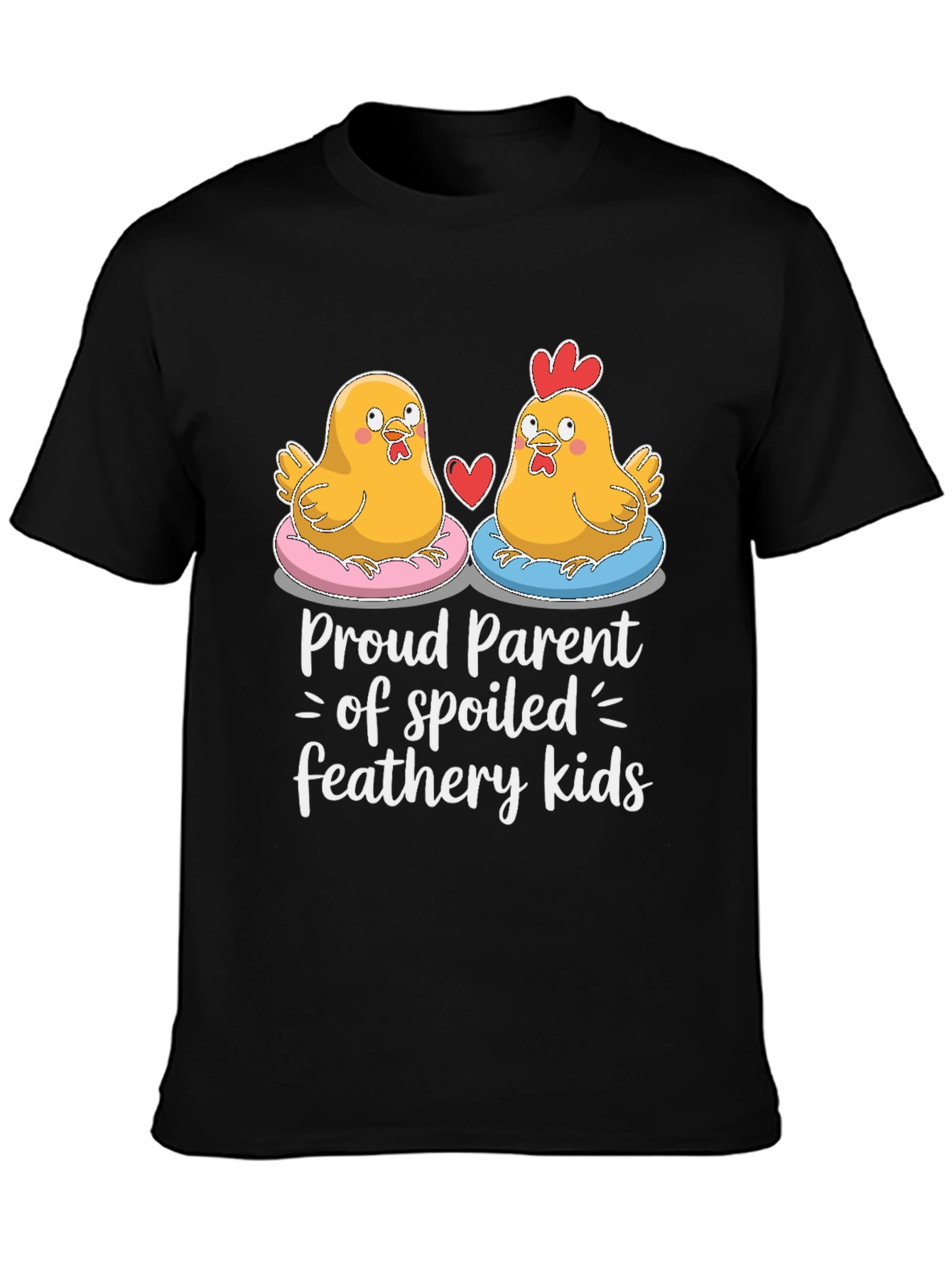 Black Proud Parent Chicken Graphic Tee view 3