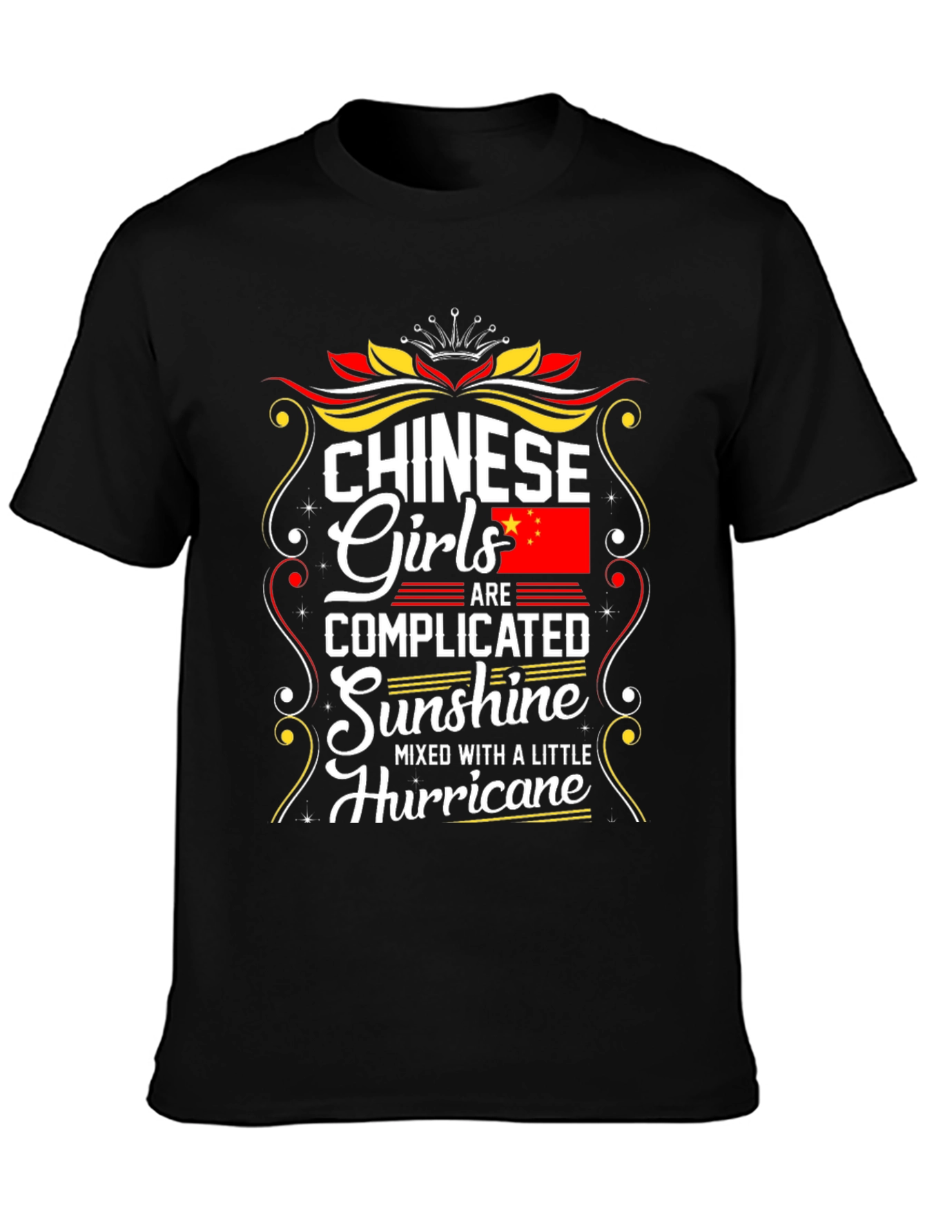 Black Chinese Girls Complicated Sunshine T-Shirt view 3