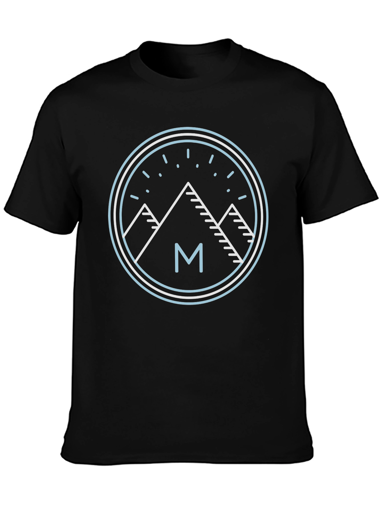 Black Mountain M Graphic Tee - Black Cotton Blend Casual Wear view 3