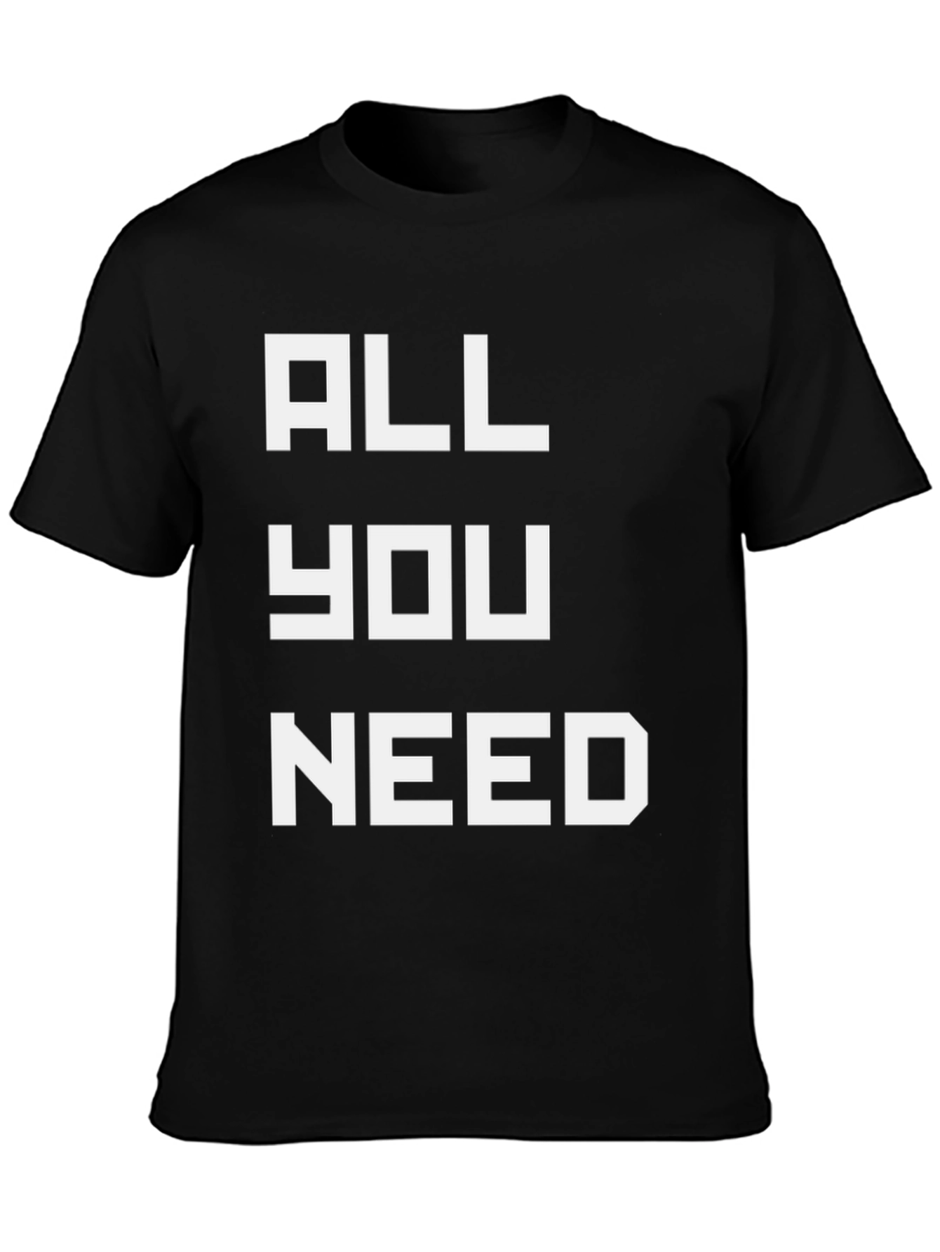 Black All You Need Graphic Tee - Black Cotton Comfort view 3