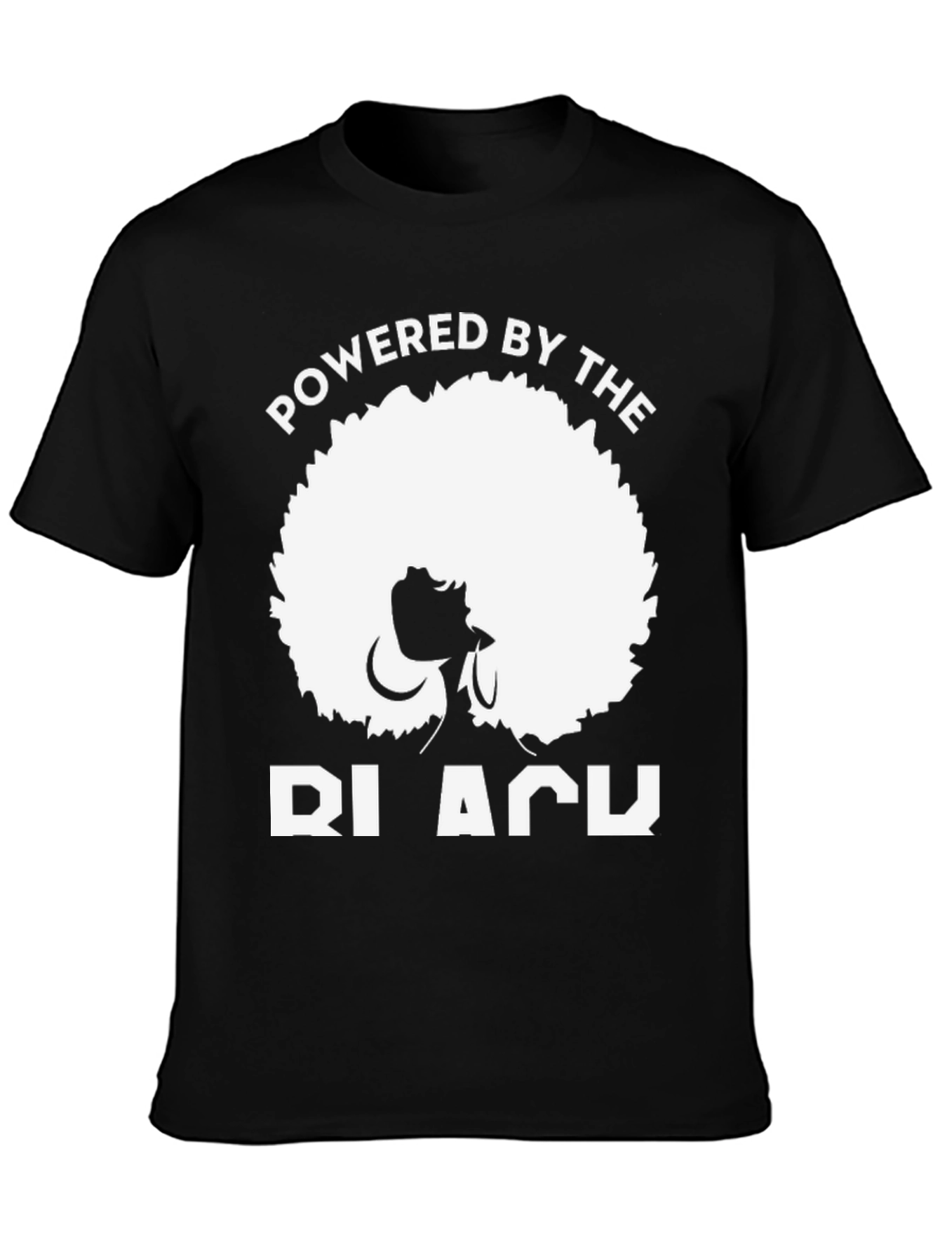 Black Powered By The Black T-Shirt - Afro Style view 3