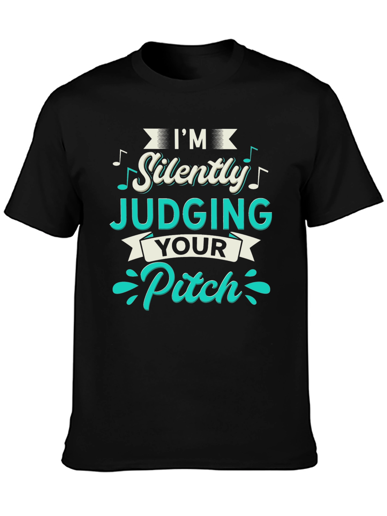 Black I'm Silently Judging Your Pitch T-Shirt view 3