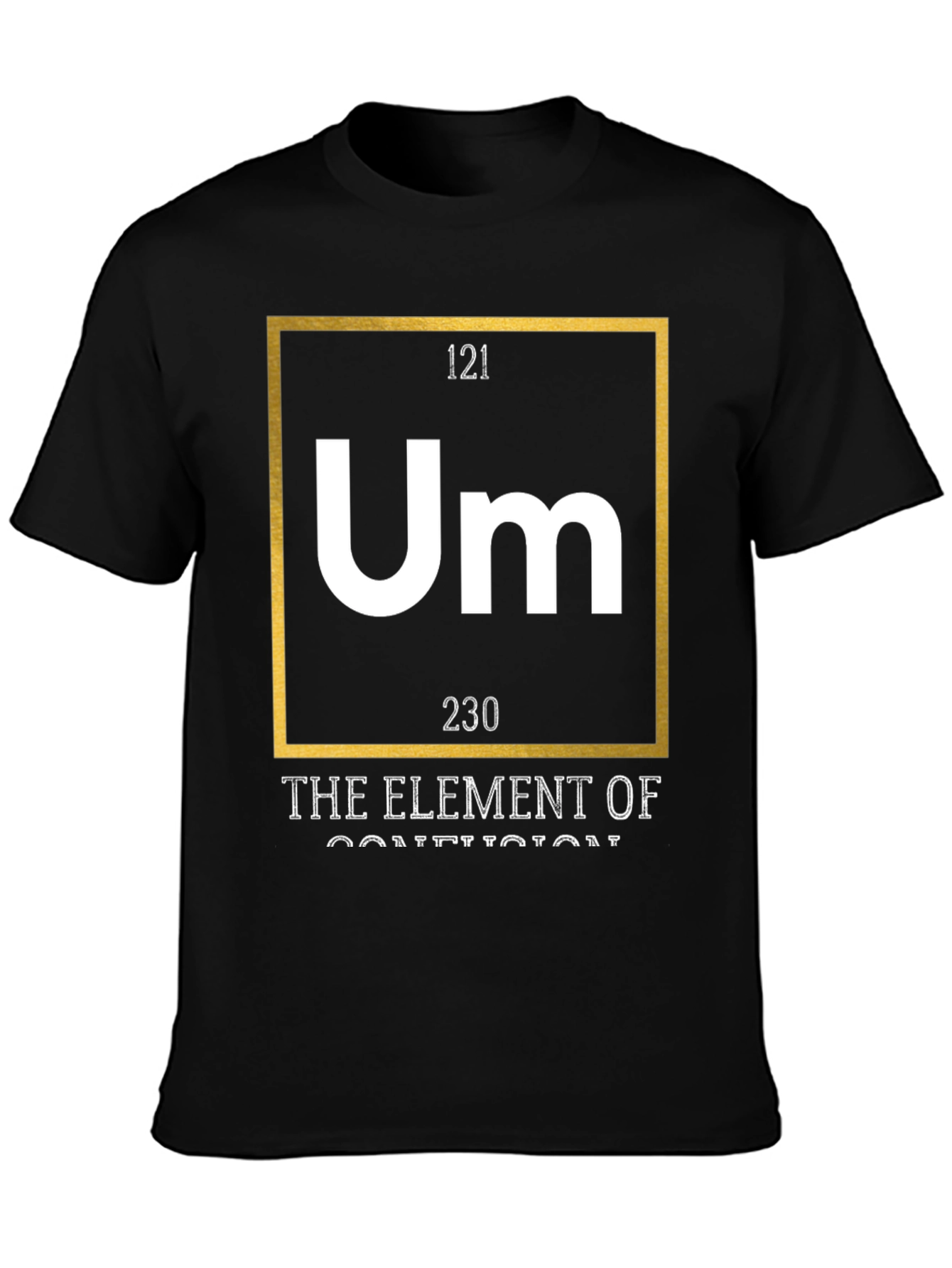 Black Um Element of Confusion Graphic Tee - Black Cotton view 3