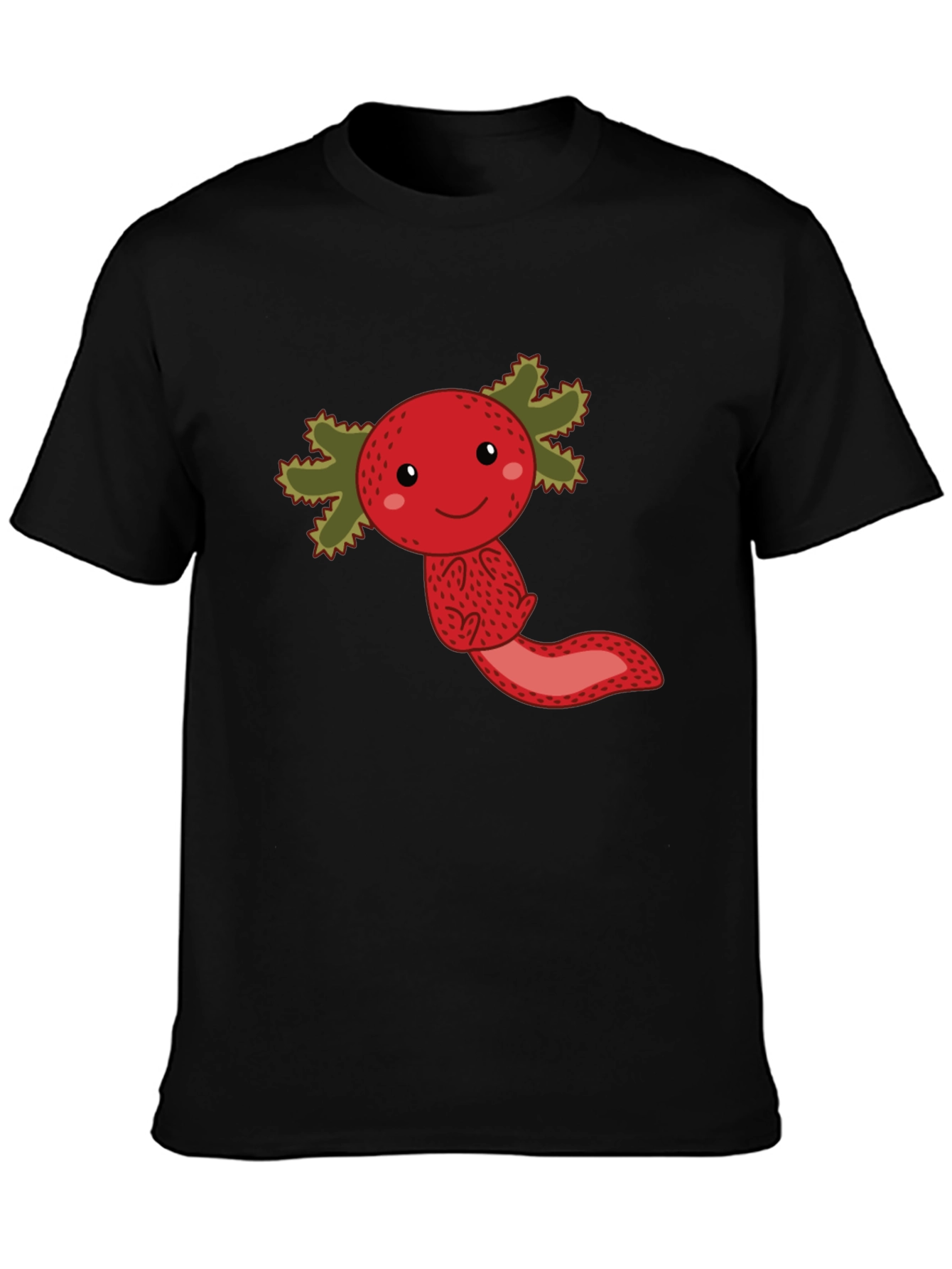 Black Strawberry Axolotl Graphic Tee - Unisex view 3