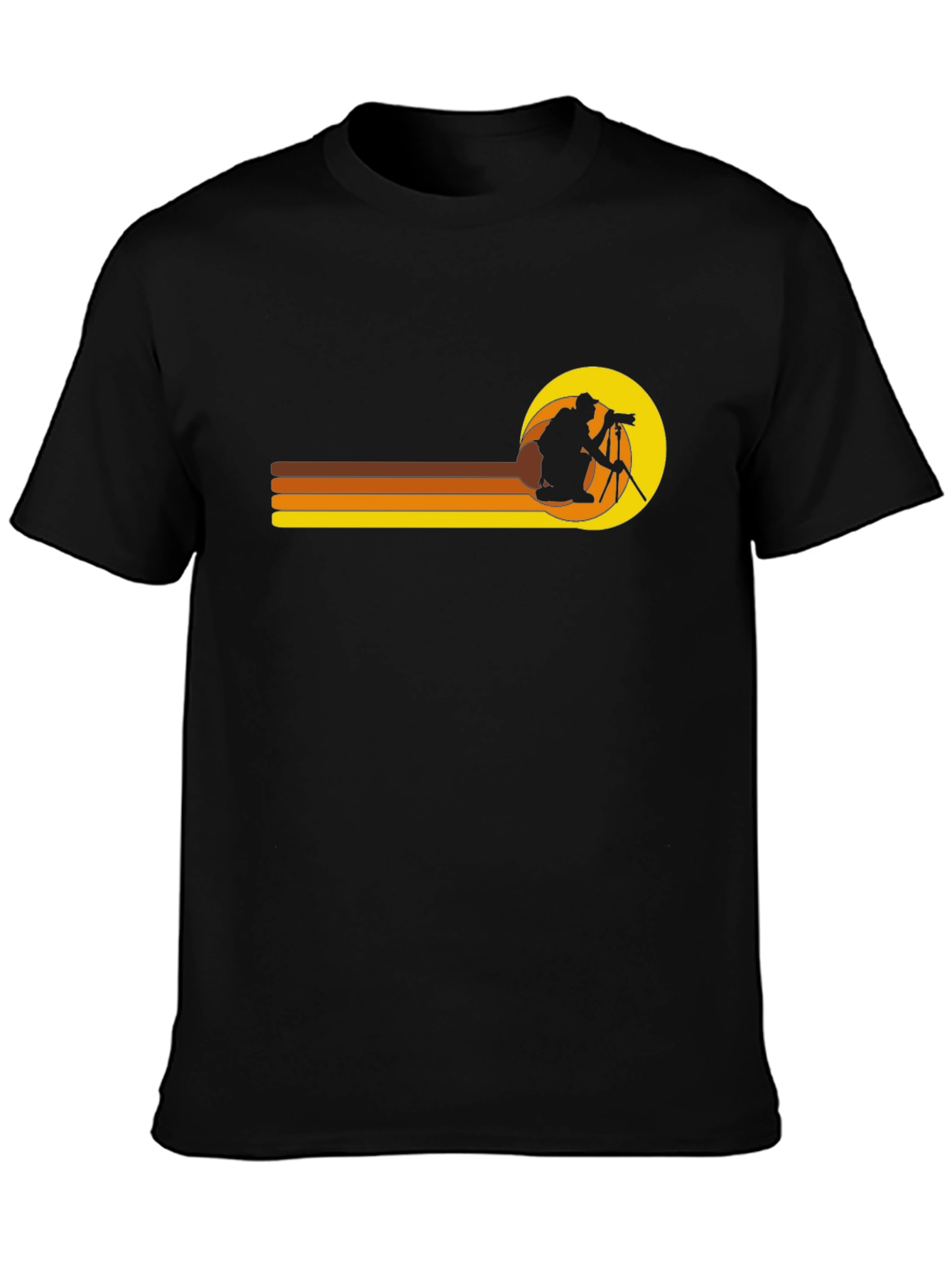 Black Retro Photographer T-Shirt - Vintage Style Graphic Tee view 3