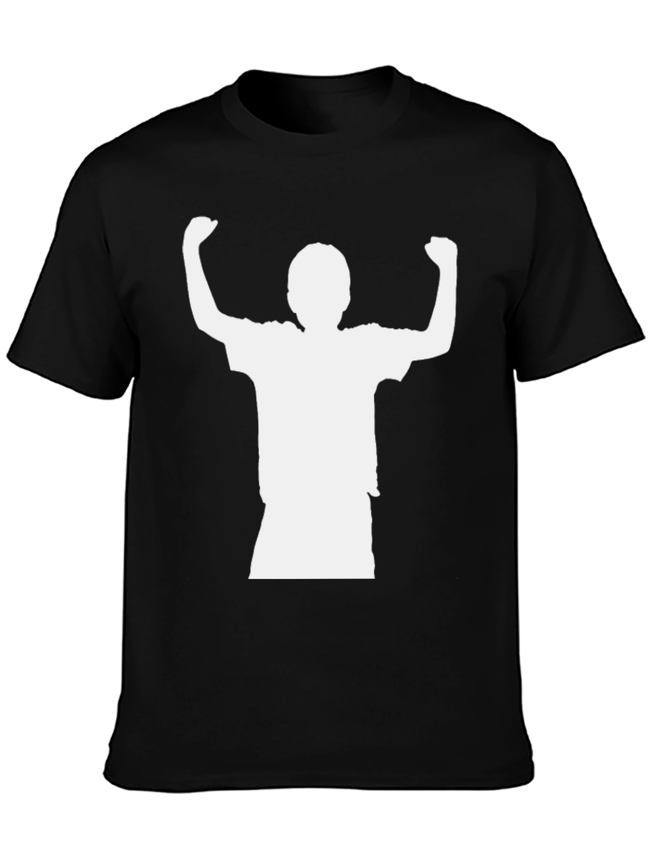 Black Black T-Shirt with Silhouette Print view 3