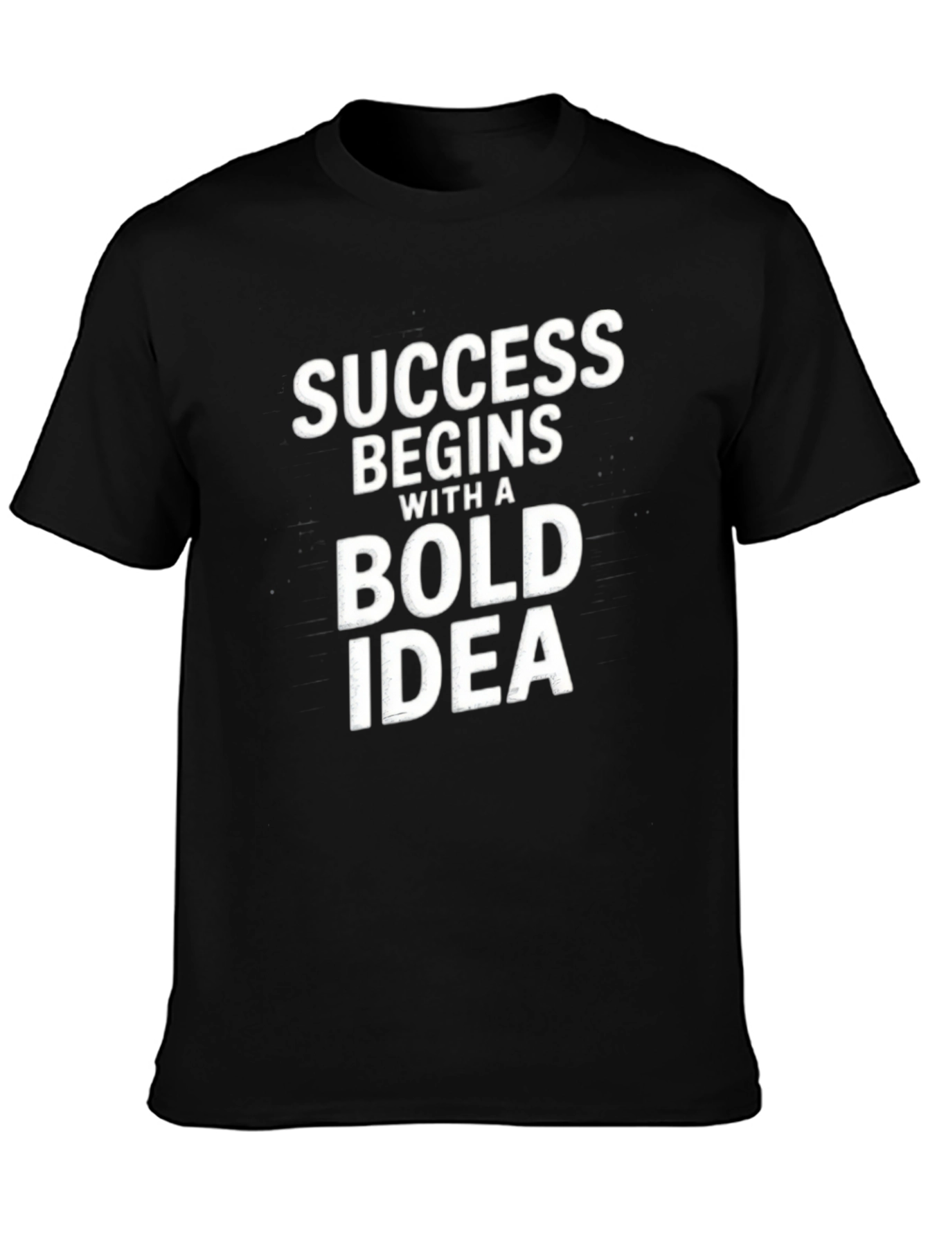 Black Bold Idea Graphic Tee - Motivational T-Shirt view 3