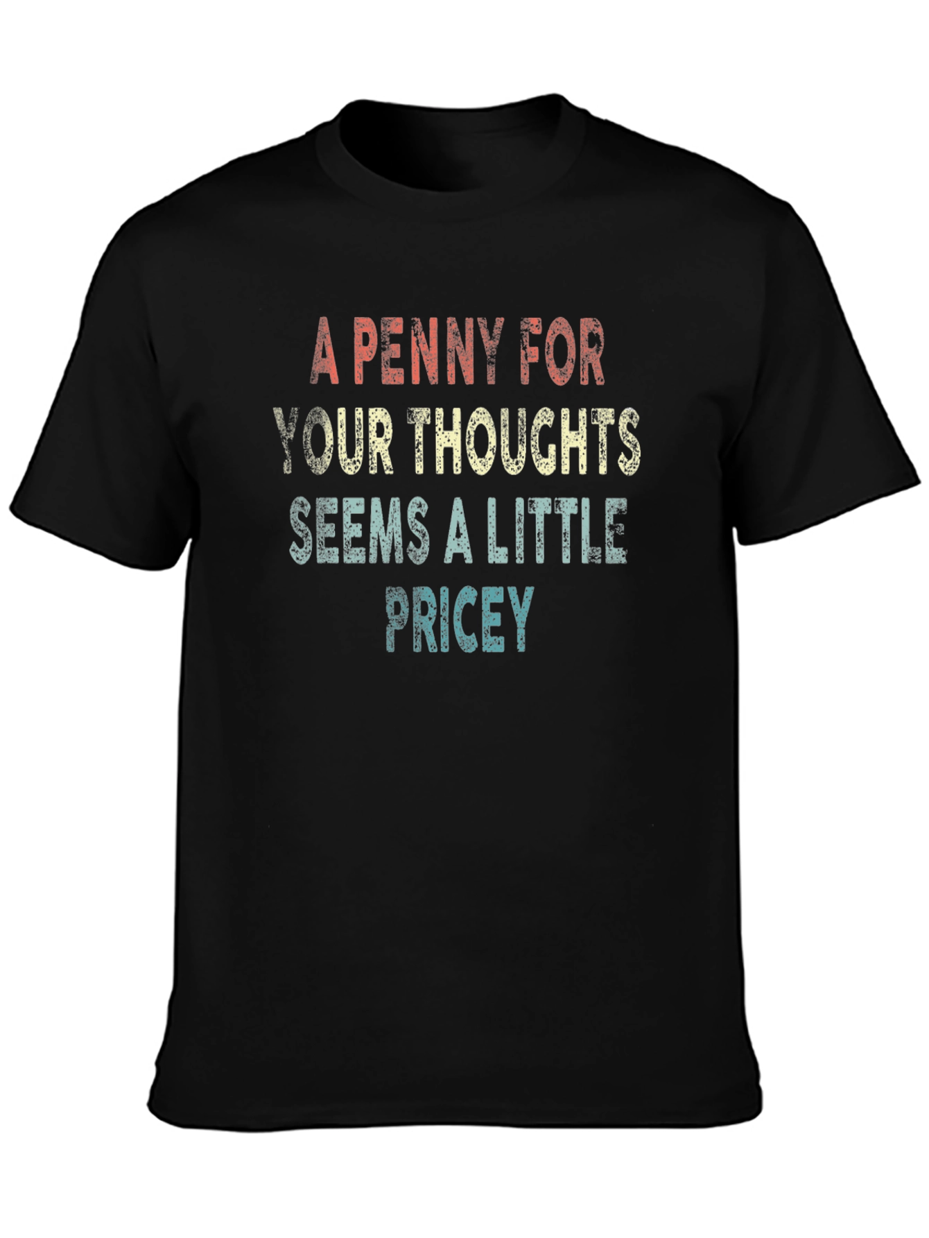 Black A Penny For Your Thoughts Graphic Tee view 3
