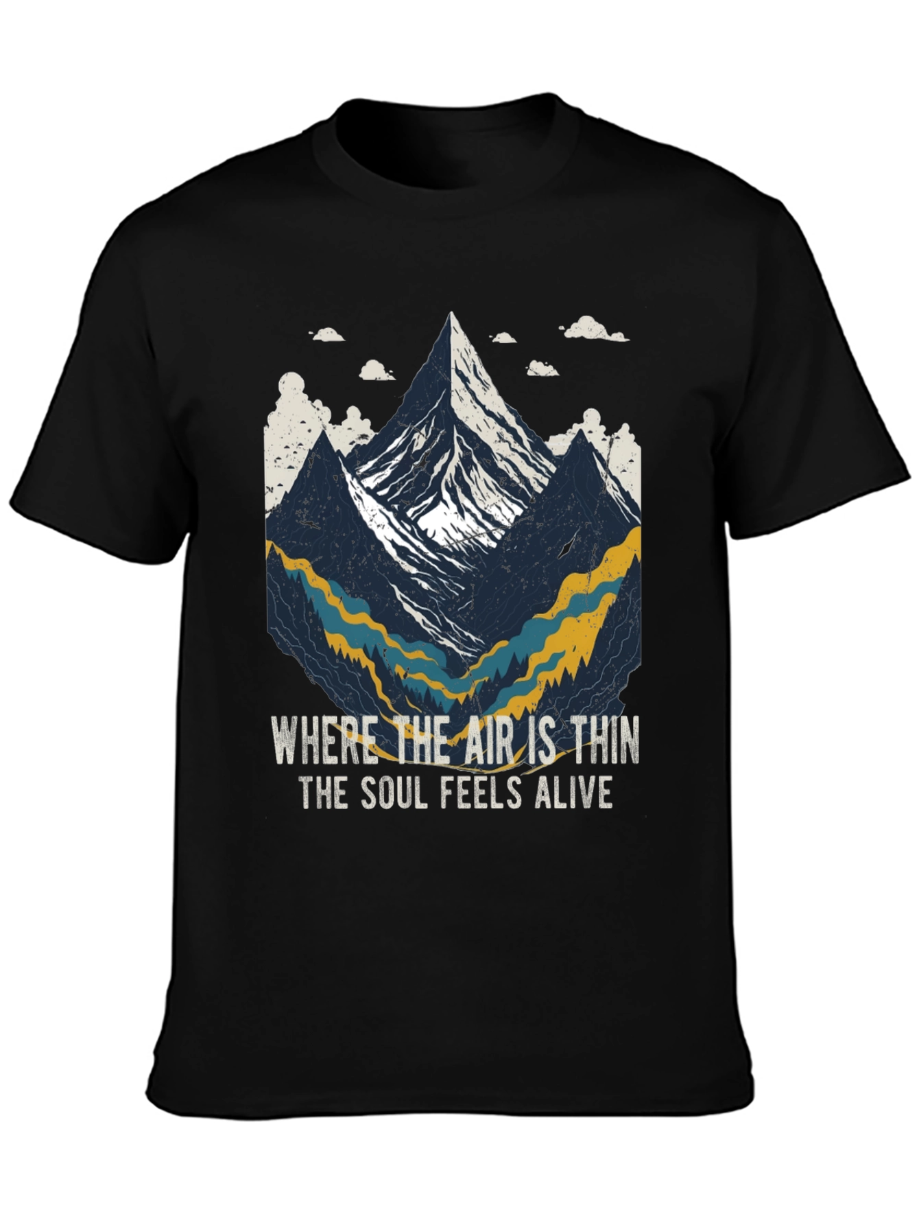 Black Mountain Adventure Graphic Tee - 'Soul Feels Alive' view 3