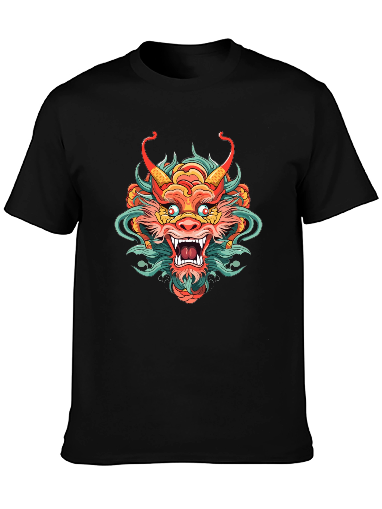 Black Dragon Graphic Black T-Shirt view 3